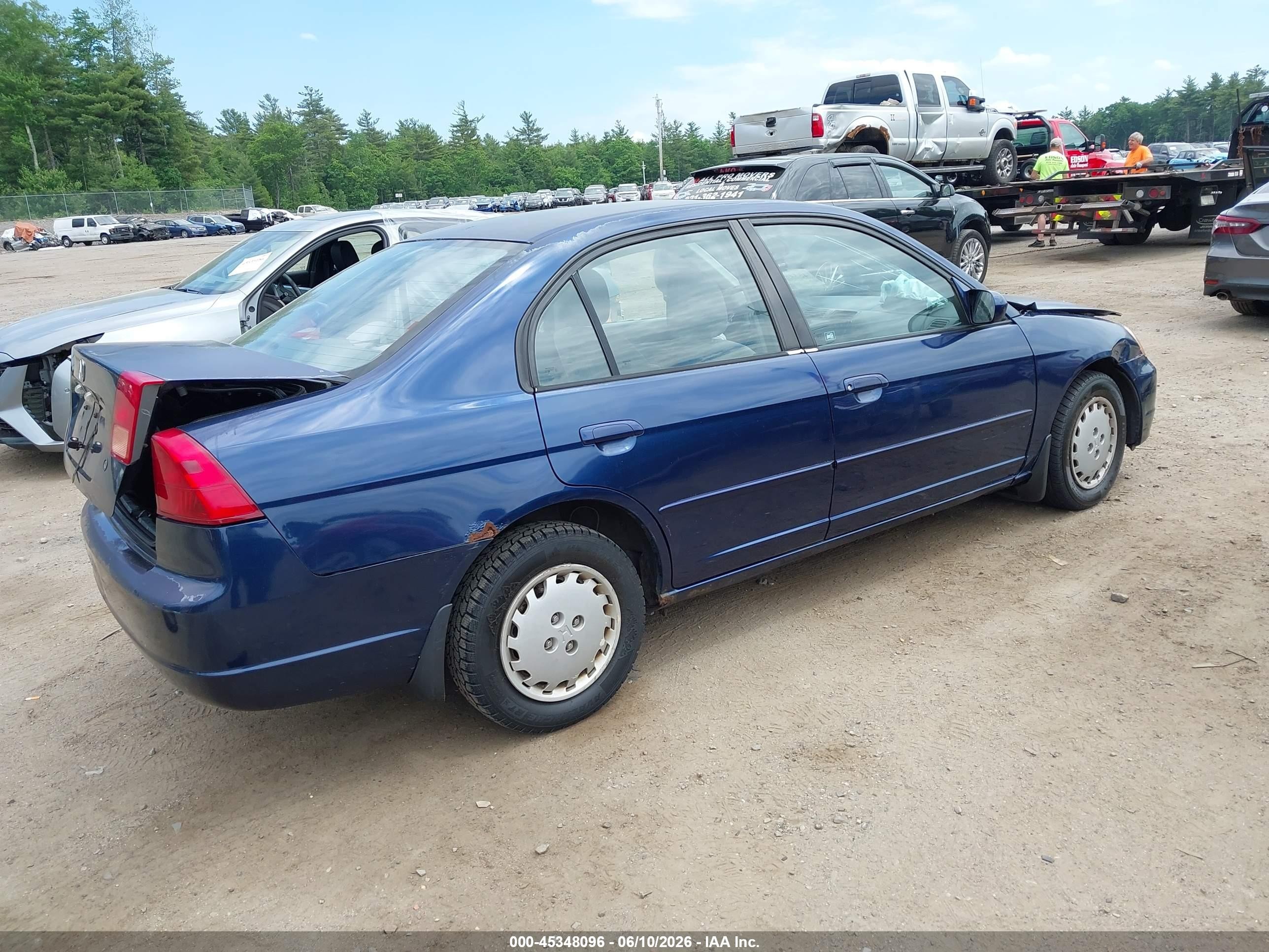 2002 Honda Civic Ex Dark Blue vin: 2HGES26732H602598