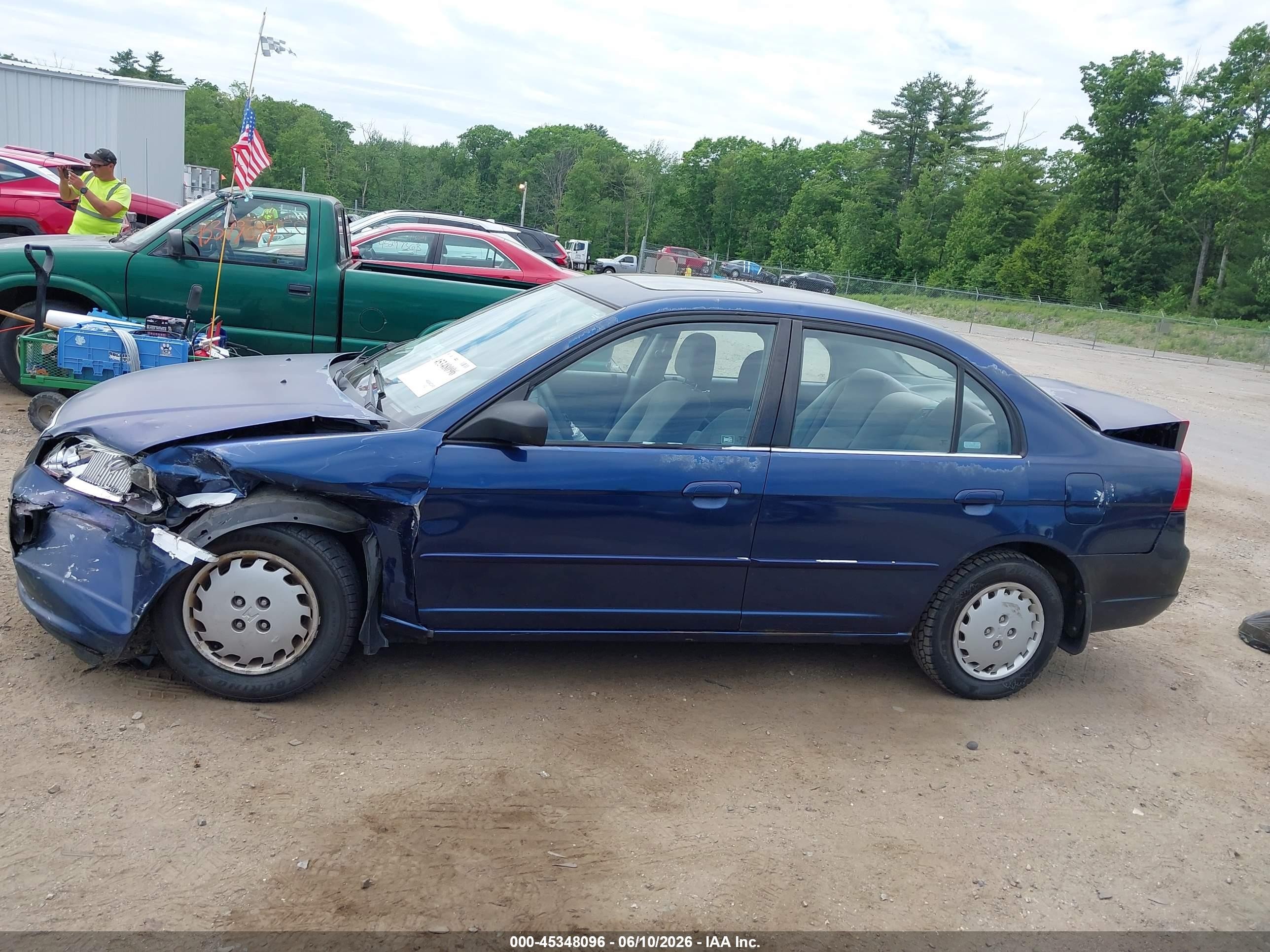 2002 Honda Civic Ex Dark Blue vin: 2HGES26732H602598