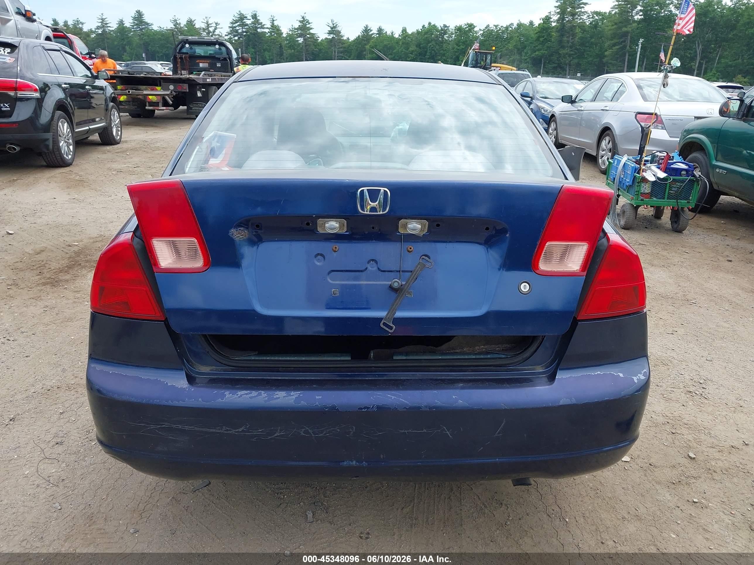 2002 Honda Civic Ex Dark Blue vin: 2HGES26732H602598