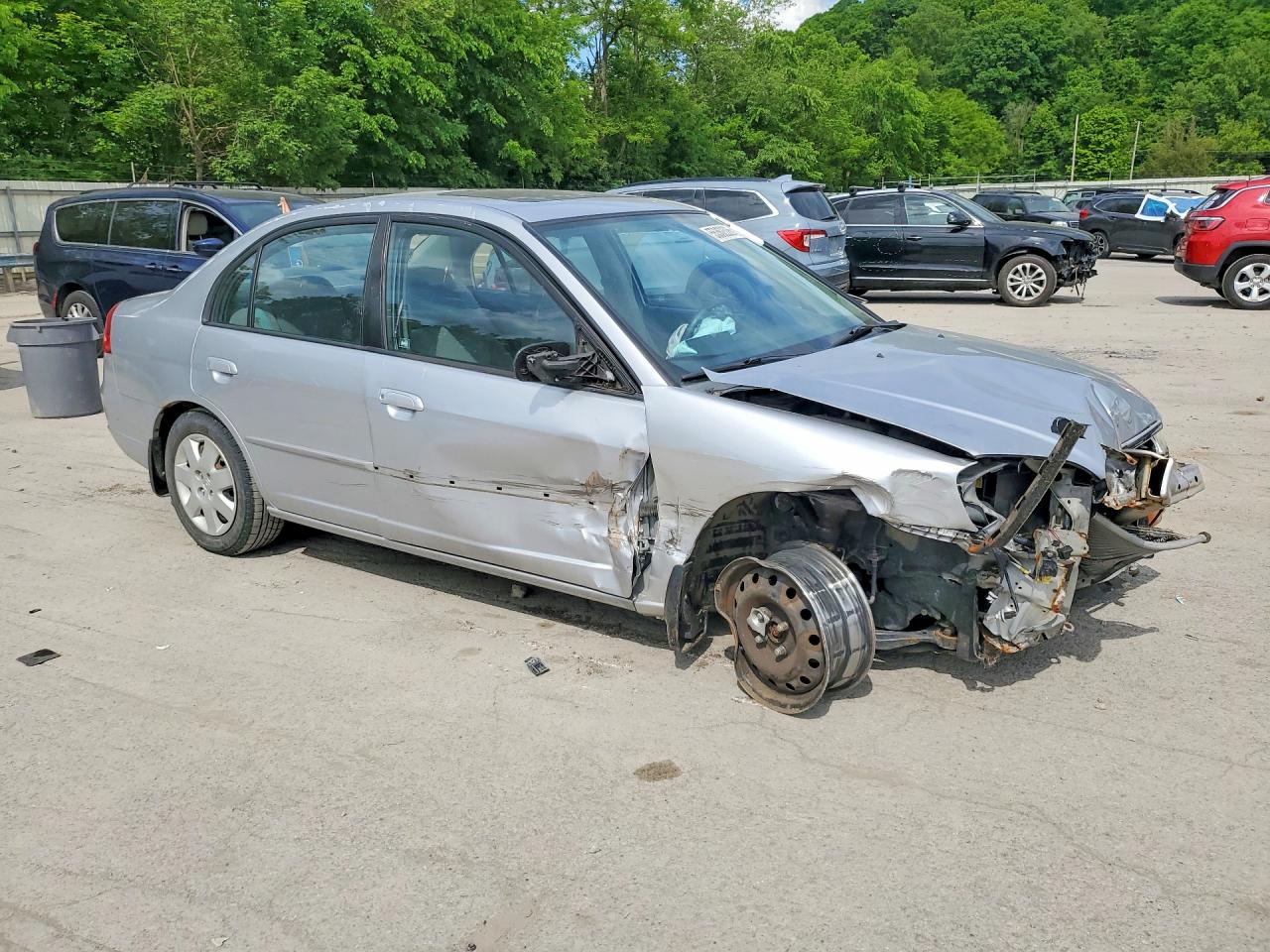 2002 Honda Civic Ex Silver vin: 2HGES26732H604528