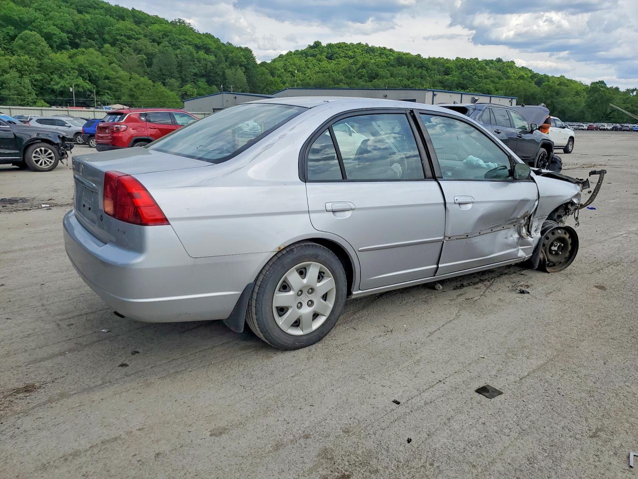 2002 Honda Civic Ex Silver vin: 2HGES26732H604528