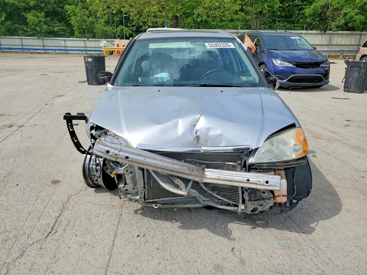 2002 Honda Civic Ex Silver vin: 2HGES26732H604528