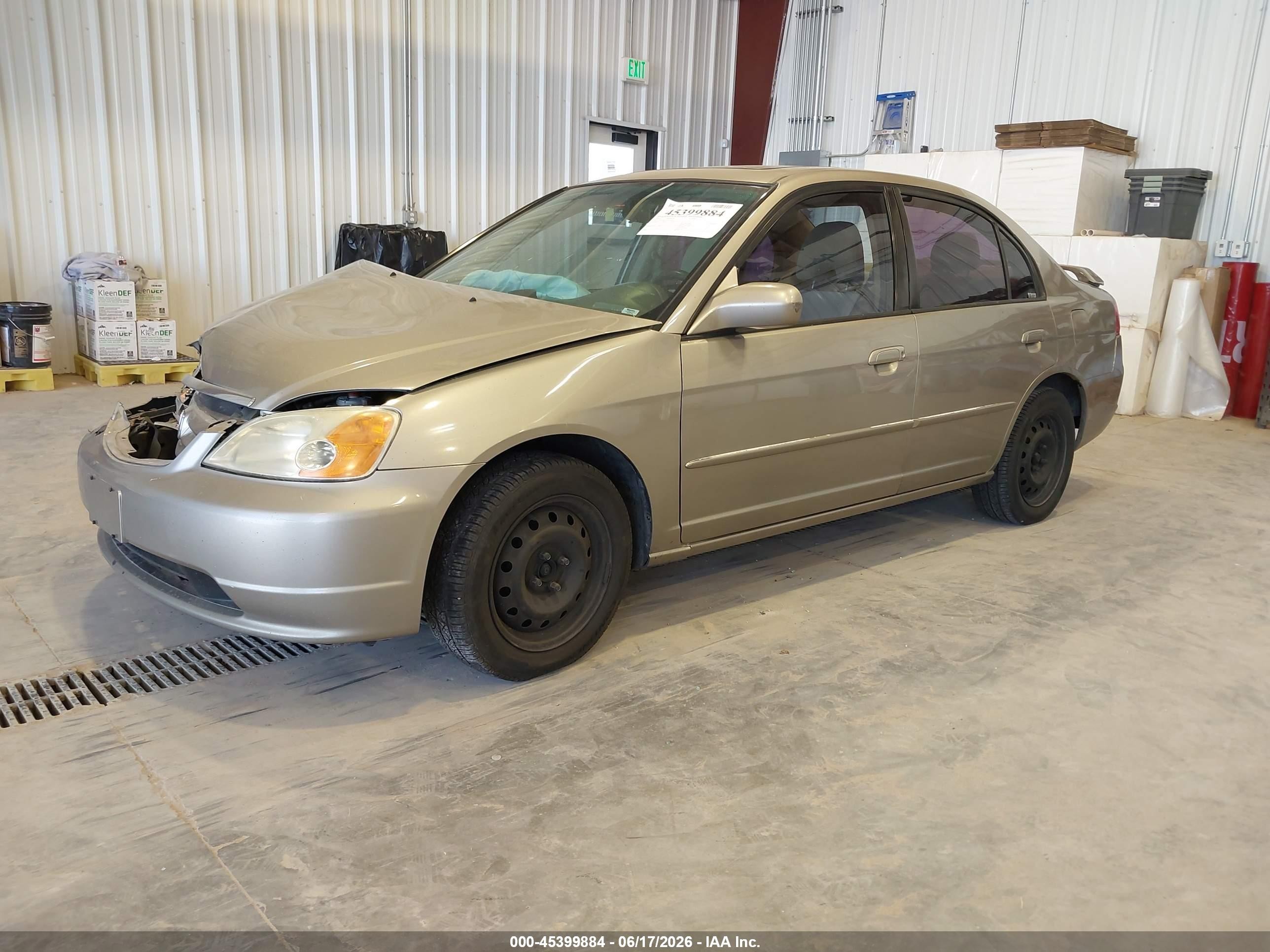2003 Honda Civic Ex Желто-коричневый vin: 2HGES26733H524874
