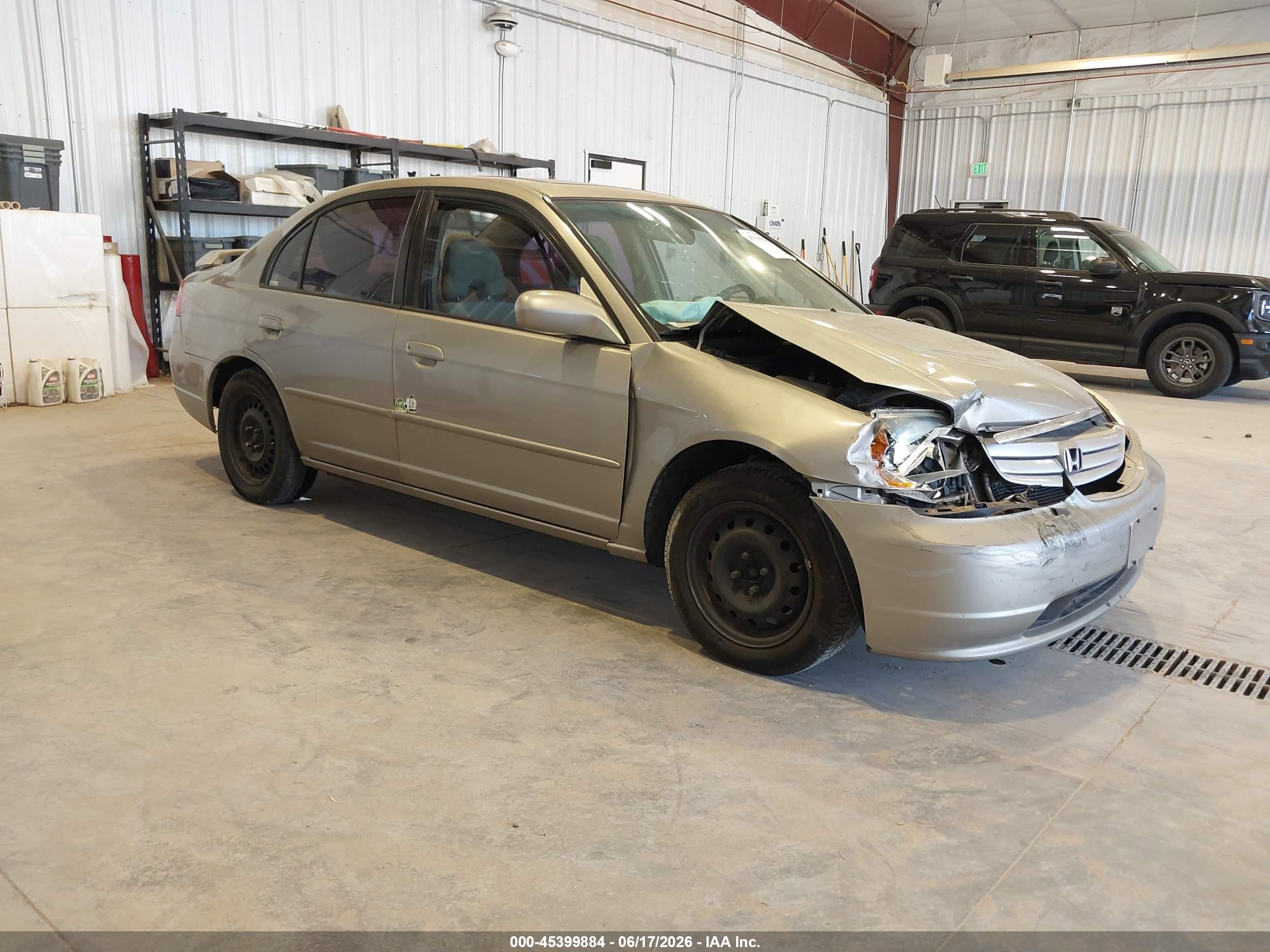 2003 Honda Civic Ex Желто-коричневый vin: 2HGES26733H524874