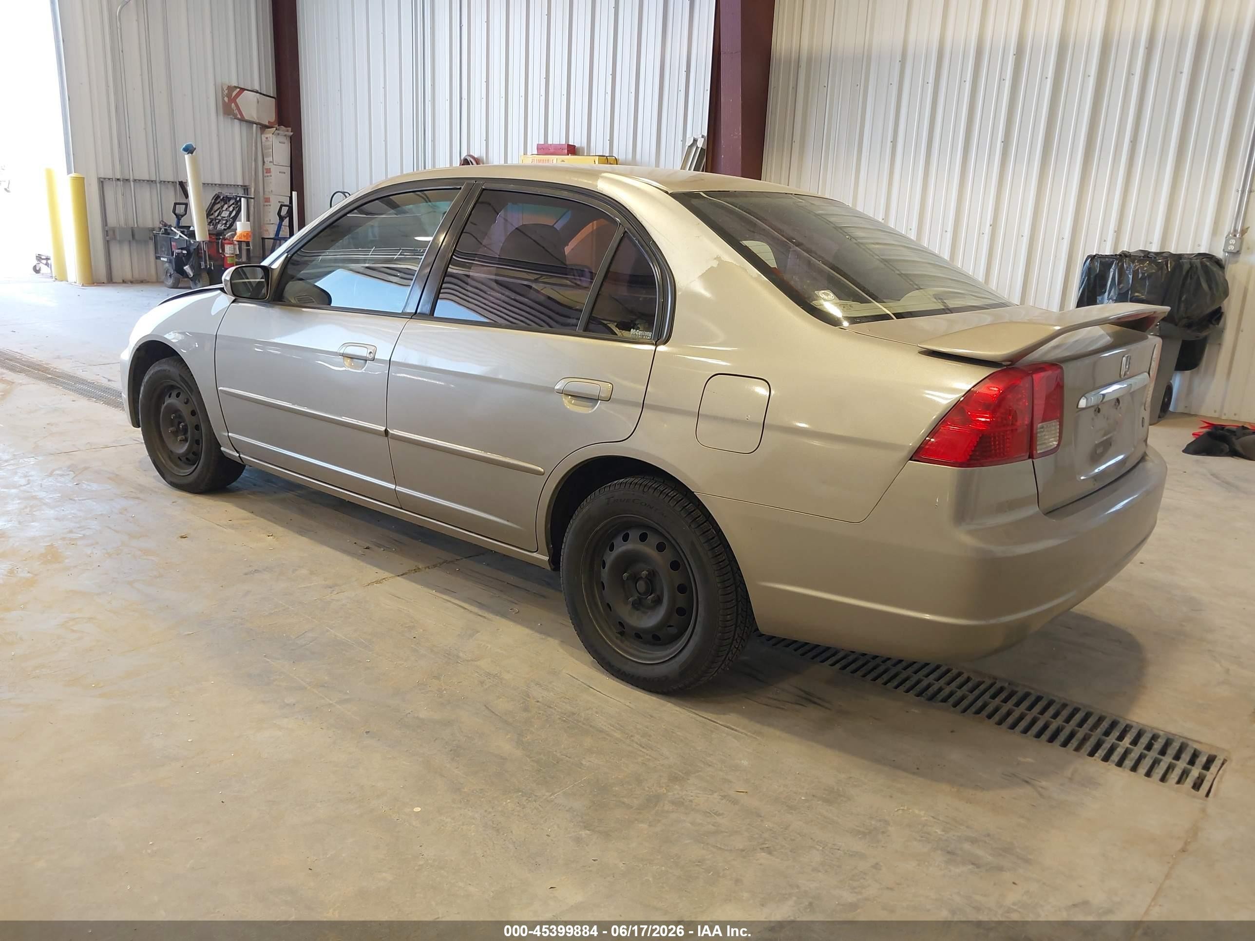 2003 Honda Civic Ex Желто-коричневый vin: 2HGES26733H524874