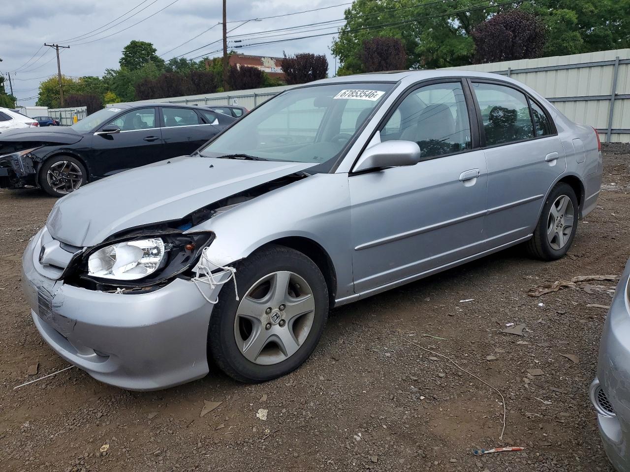 2004 Honda Civic Ex Silver vin: 2HGES26734H506070