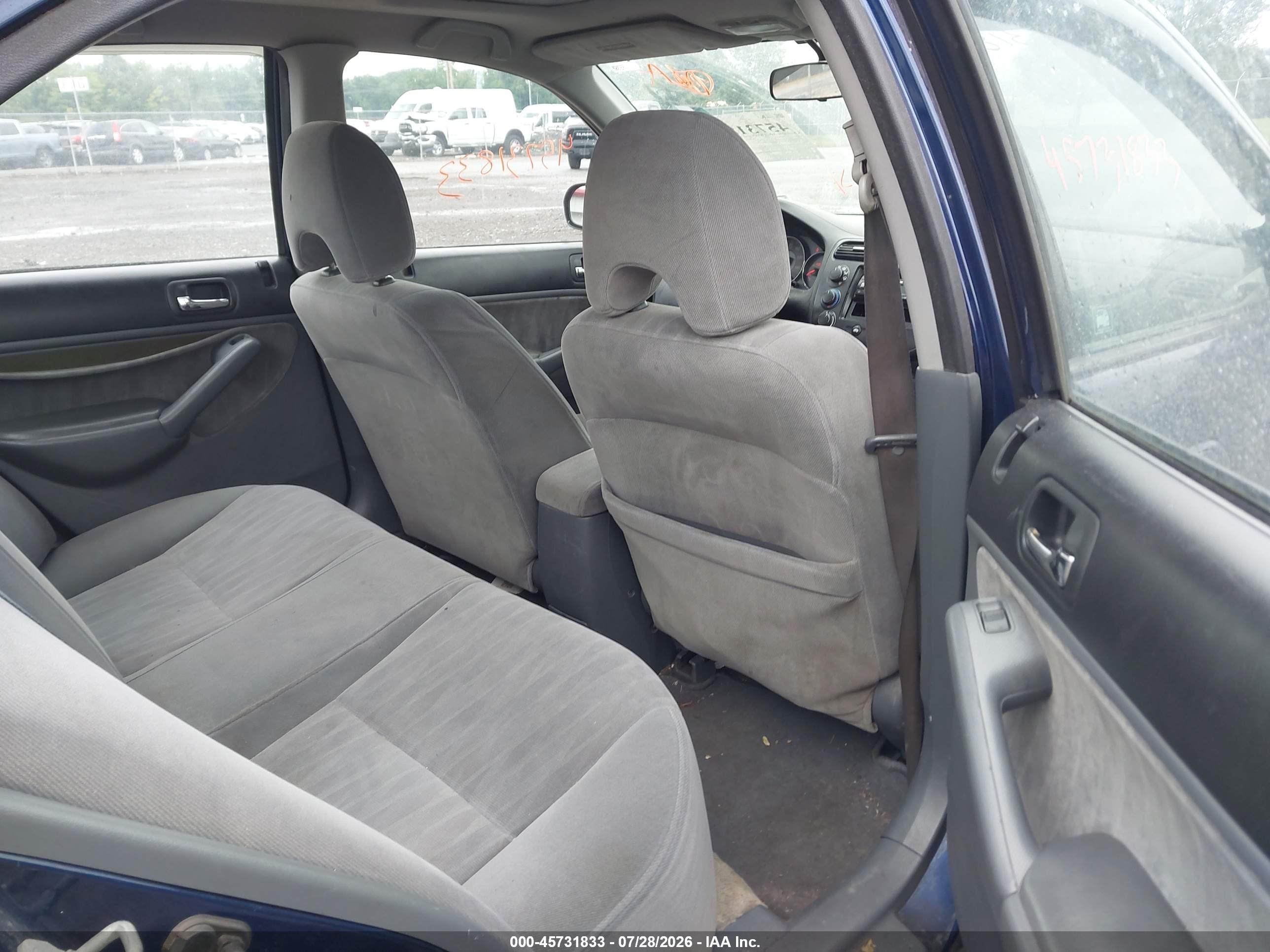 2004 Honda Civic Ex Blue vin: 2HGES26734H509356