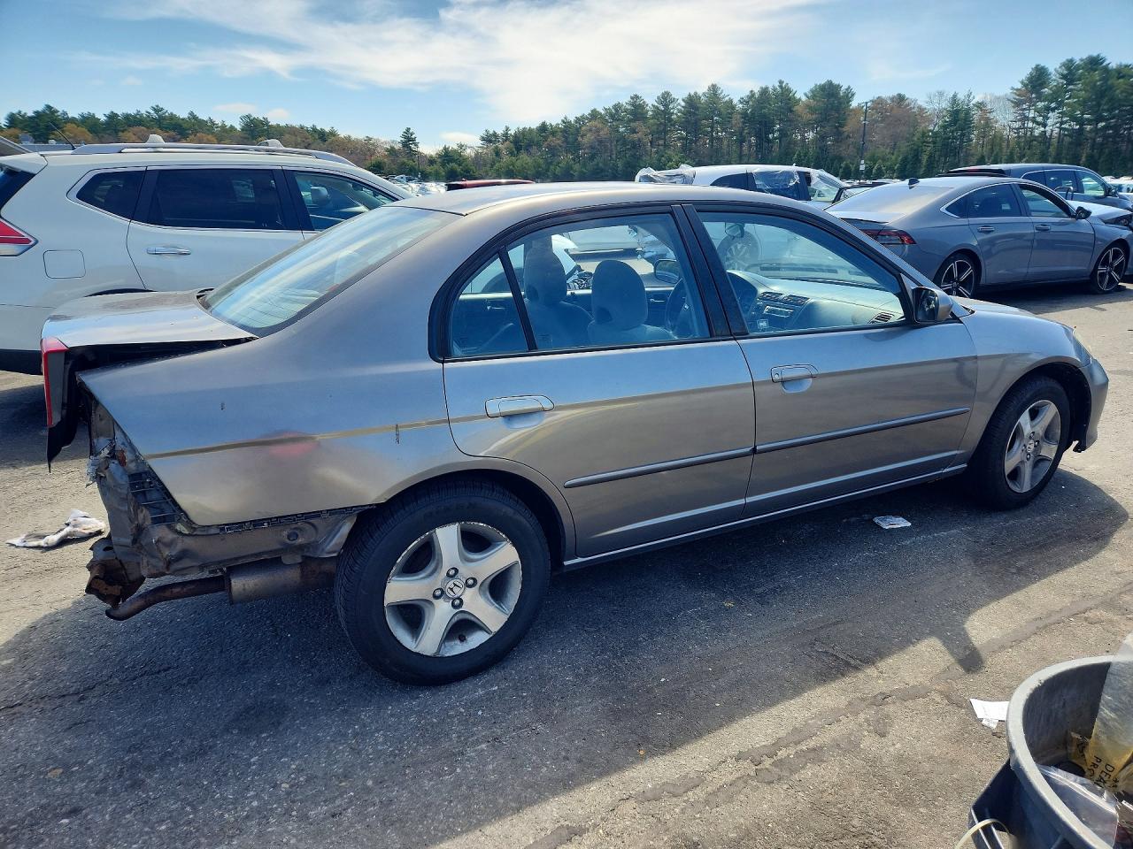 2004 Honda Civic Ex Gray vin: 2HGES26734H523922