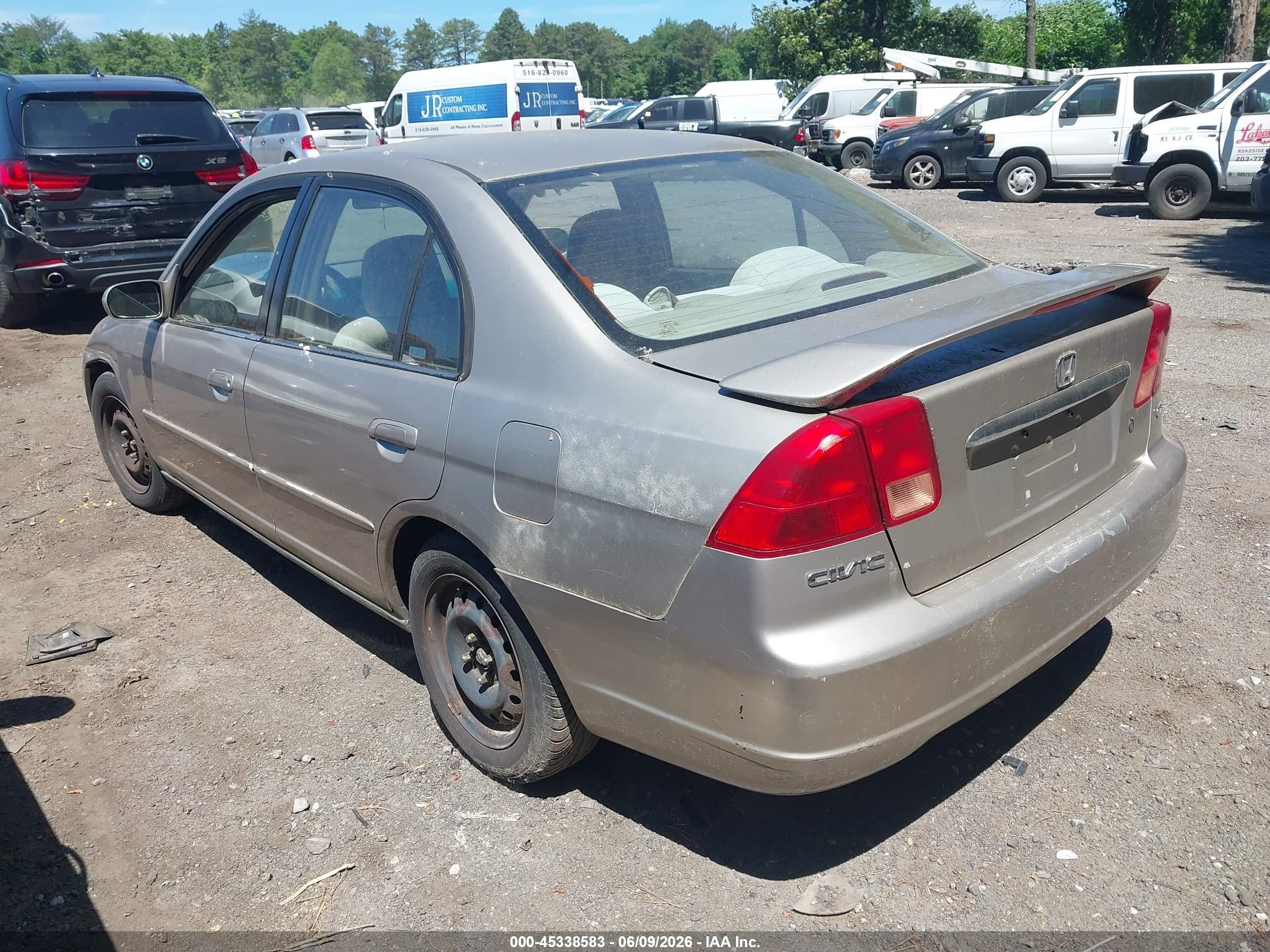 2001 Honda Civic Ex Tan vin: 2HGES26741H529207