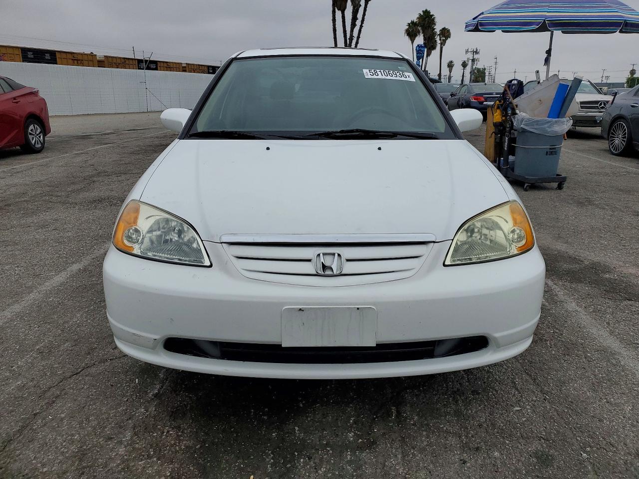 2003 Honda Civic Ex White vin: 2HGES26743H525029