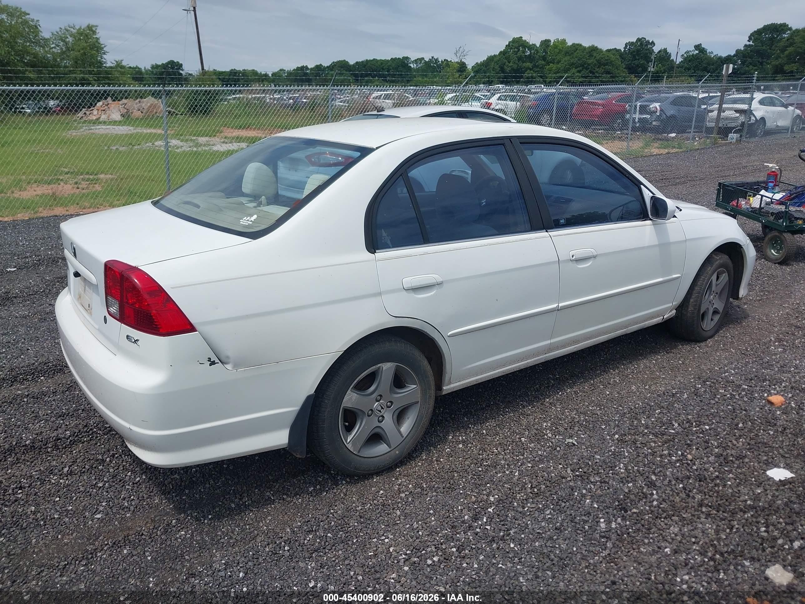 2004 Honda Civic Ex White vin: 2HGES26744H528207