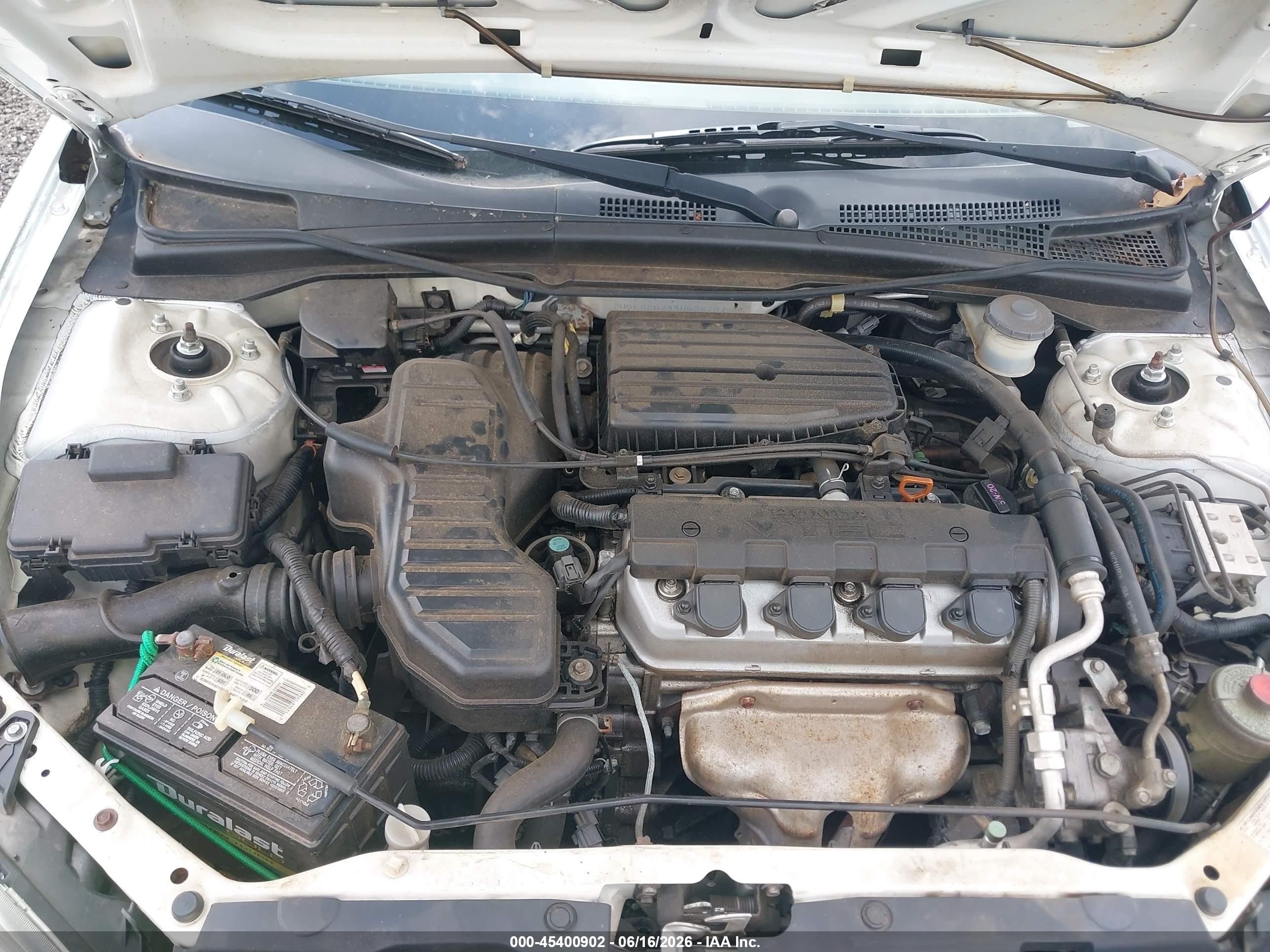 2004 Honda Civic Ex White vin: 2HGES26744H528207