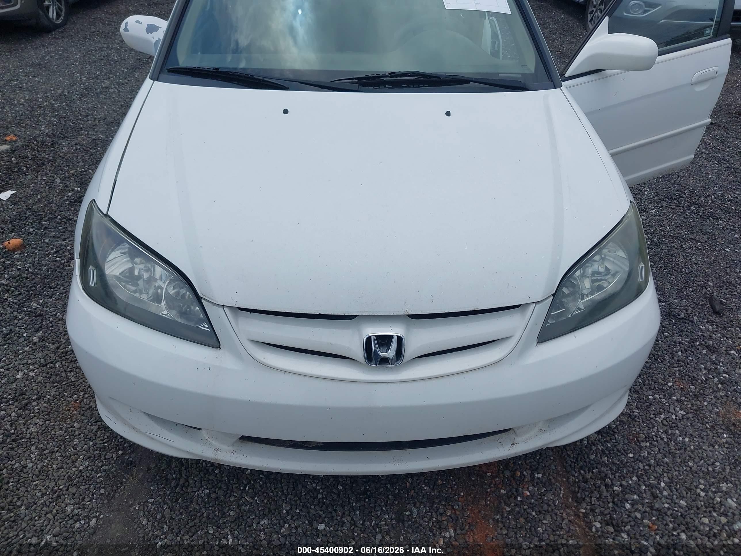 2004 Honda Civic Ex White vin: 2HGES26744H528207