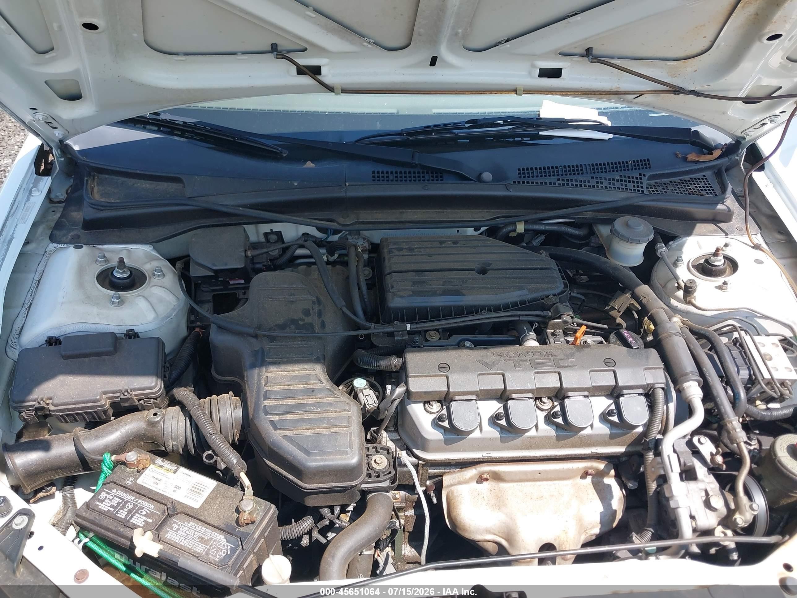 2004 Honda Civic Ex White vin: 2HGES26744H528207