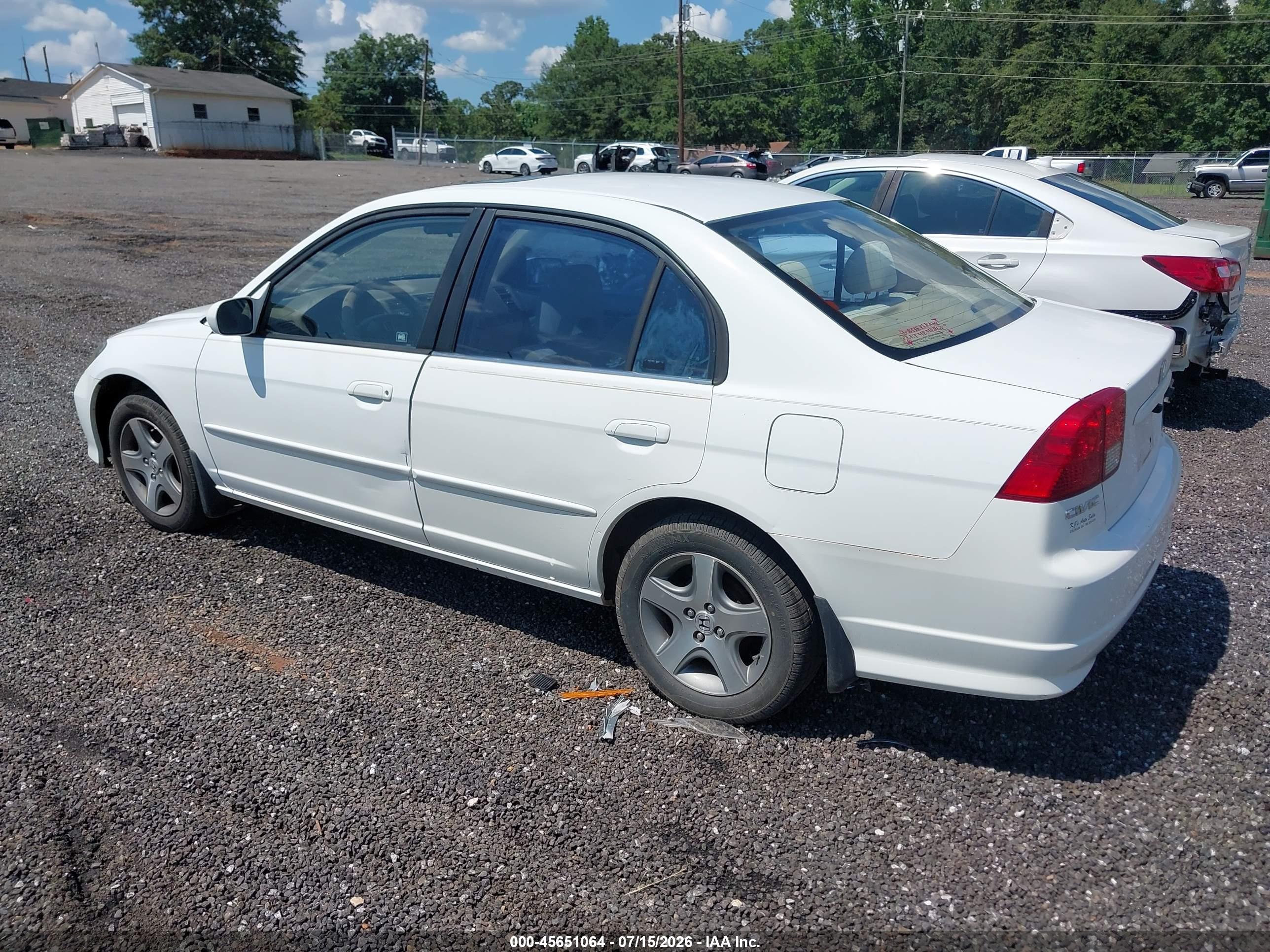 2004 Honda Civic Ex White vin: 2HGES26744H528207