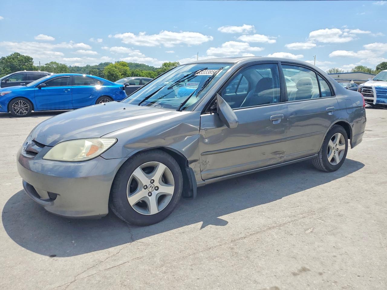 2004 Honda Civic Ex Gray vin: 2HGES26744H550790