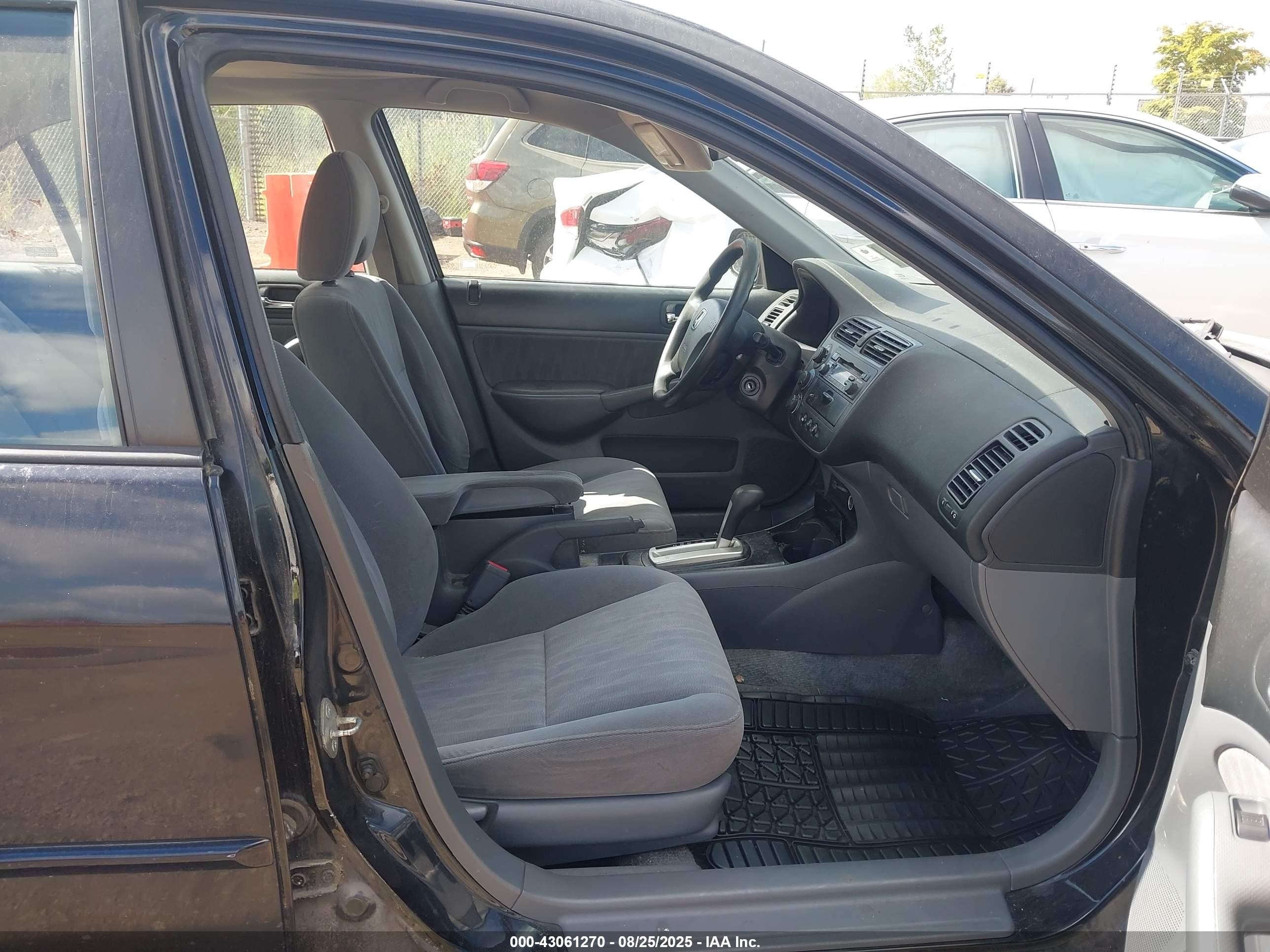 2004 Honda Civic Ex Черный vin: 2HGES26744H622006