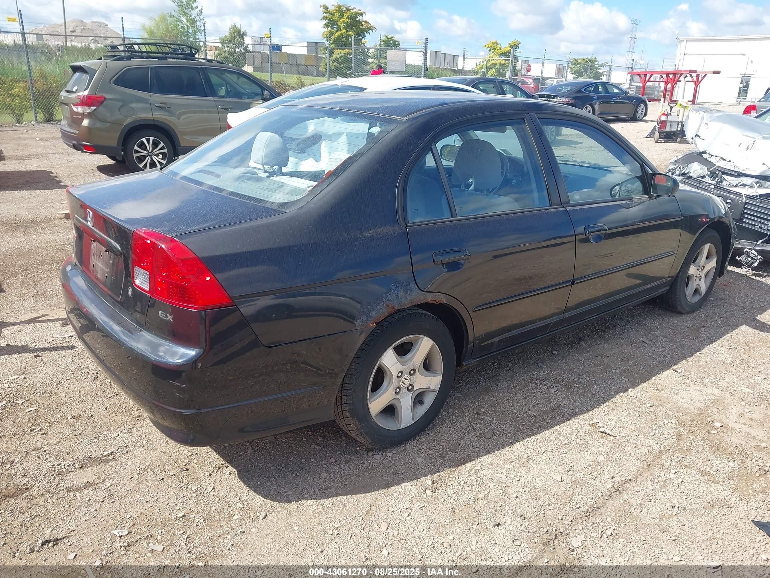 2004 Honda Civic Ex Черный vin: 2HGES26744H622006