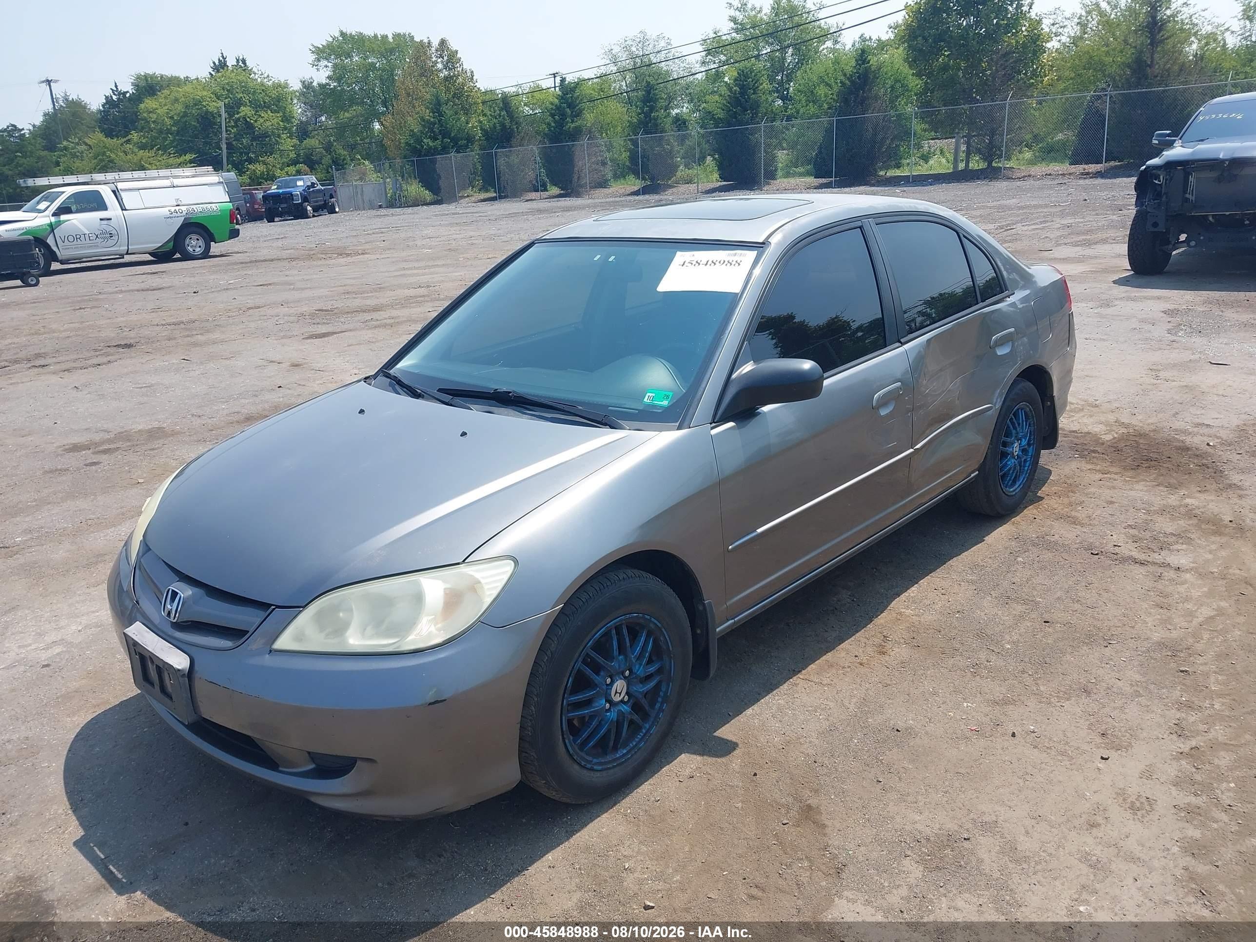 2004 Honda Civic Ex Gray vin: 2HGES26744H628100