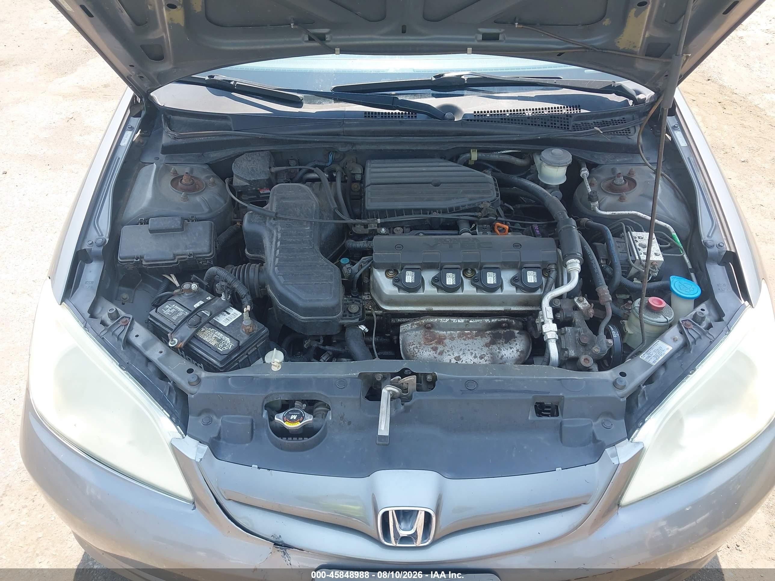 2004 Honda Civic Ex Gray vin: 2HGES26744H628100
