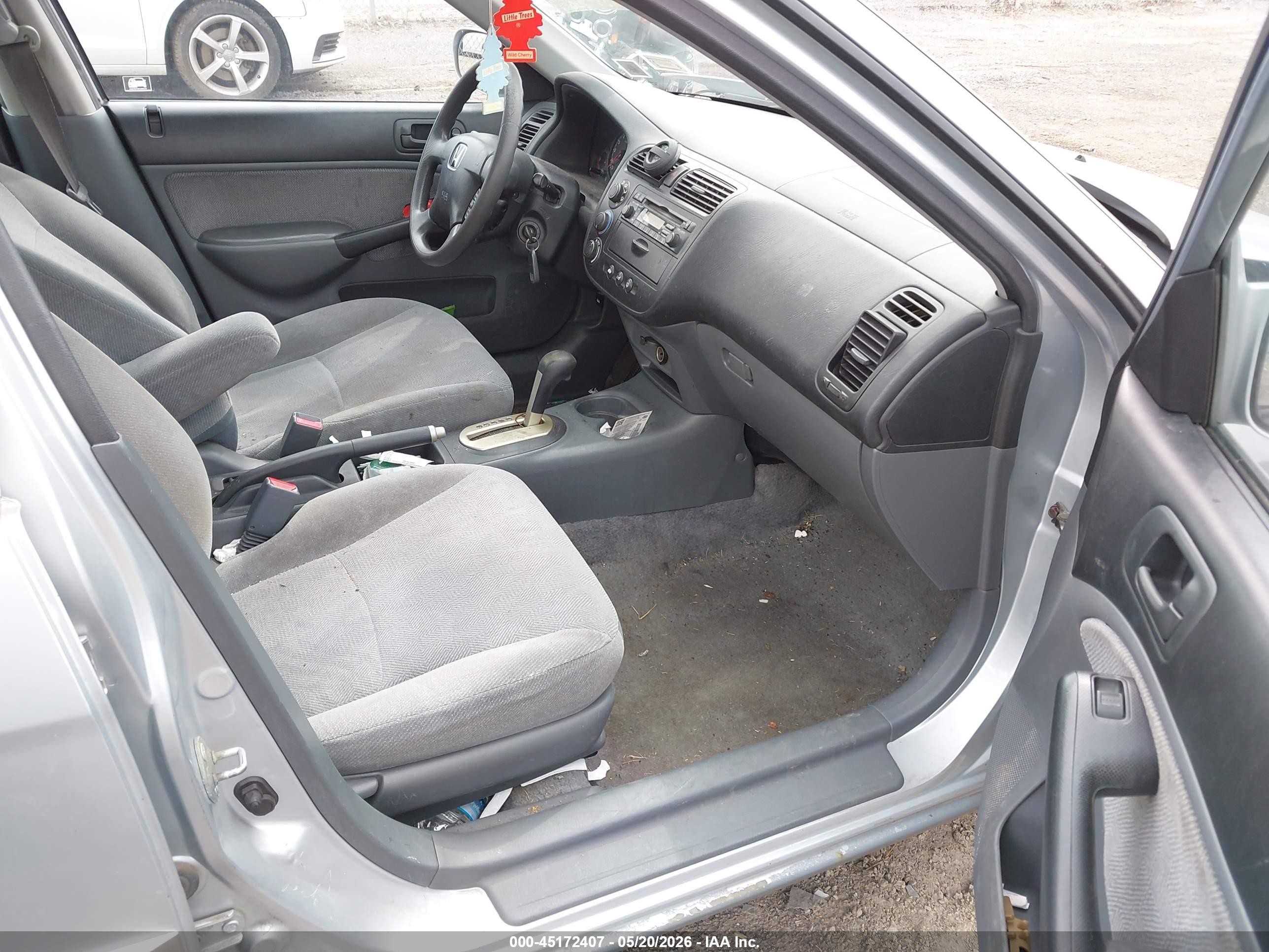 2001 Honda Civic Ex Silver vin: 2HGES26751H512819