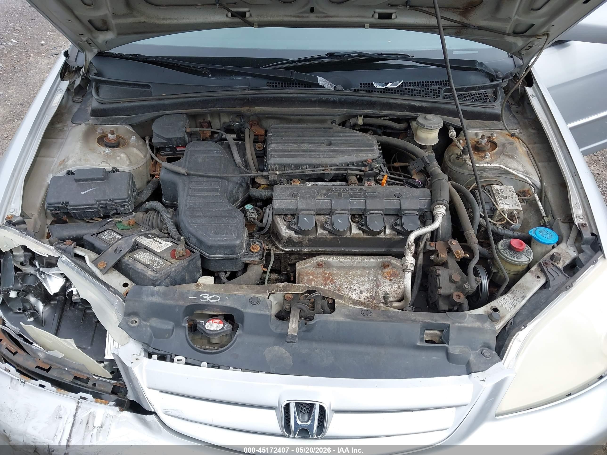 2001 Honda Civic Ex Silver vin: 2HGES26751H512819