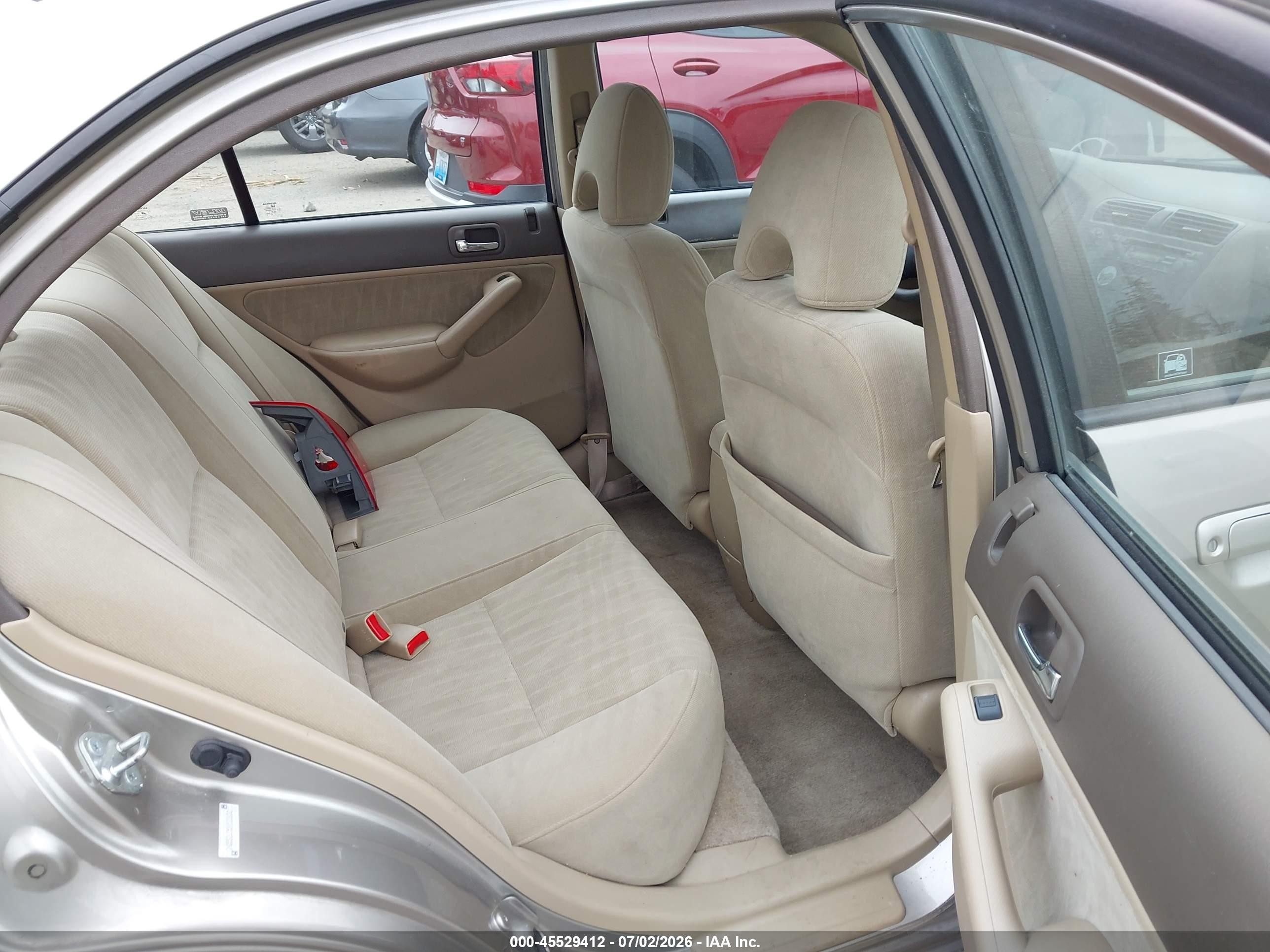 2003 Honda Civic Ex Champagne vin: 2HGES26753H520602