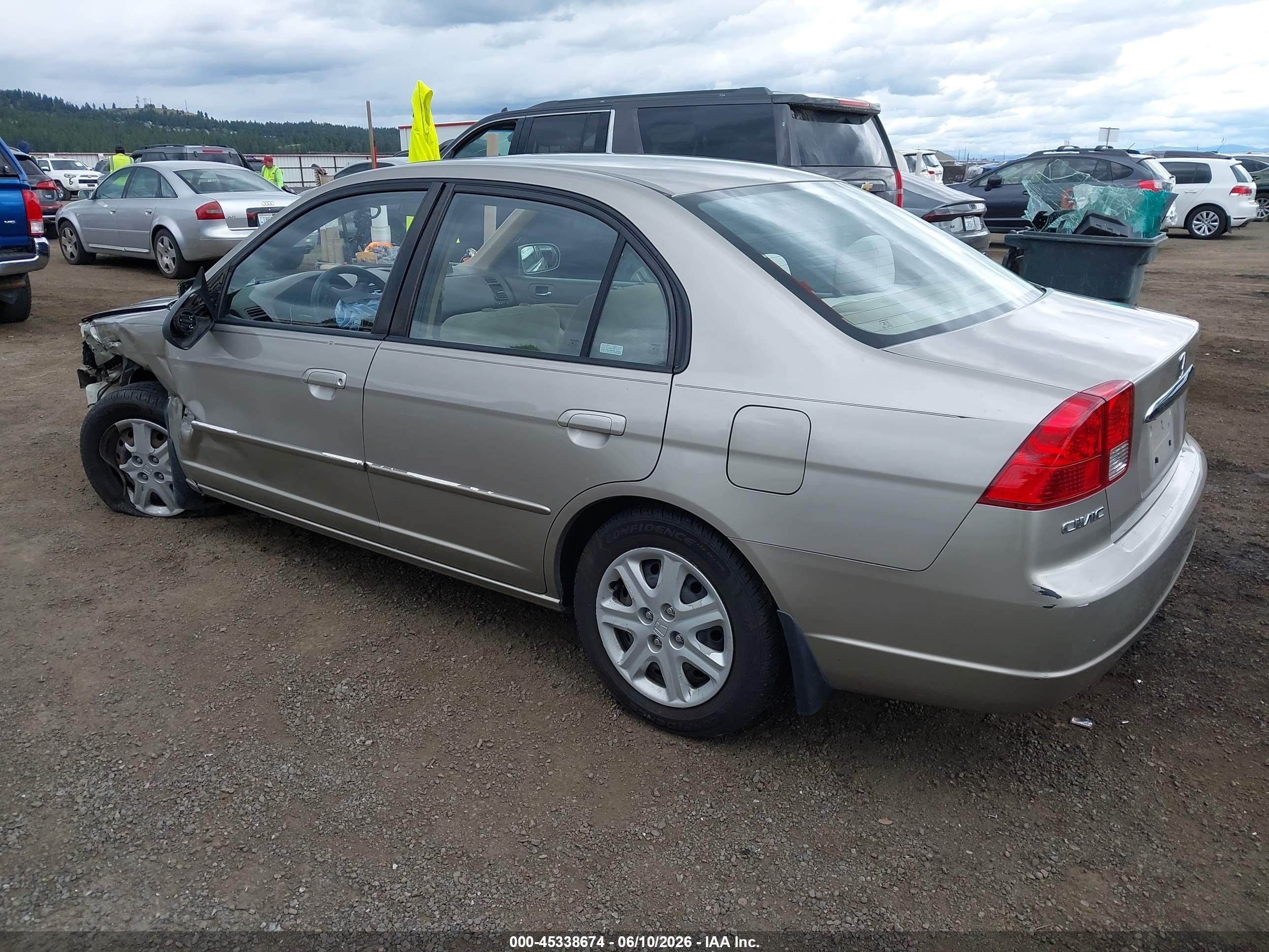 2003 Honda Civic Ex Brown vin: 2HGES26753H578967