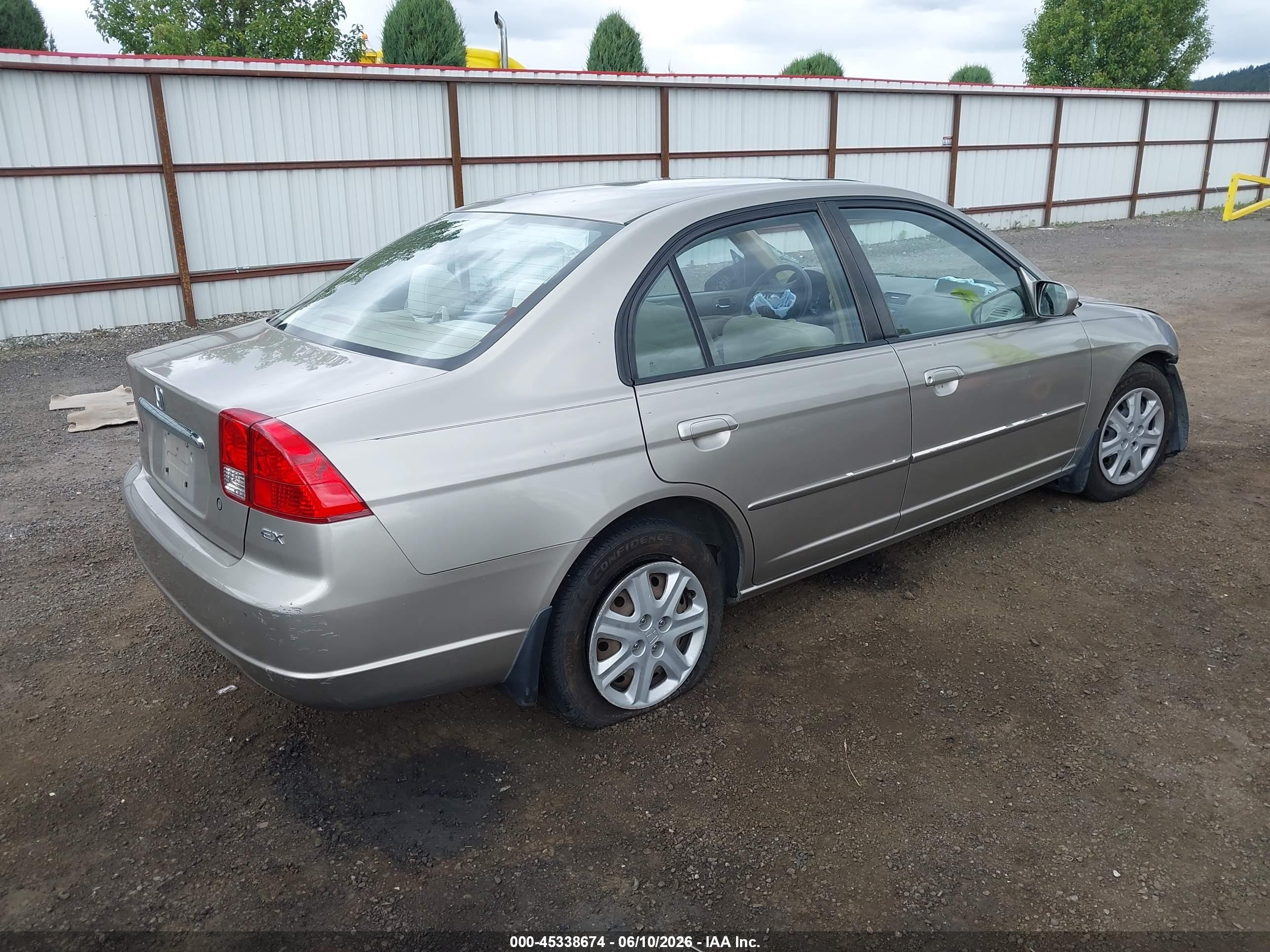2003 Honda Civic Ex Brown vin: 2HGES26753H578967