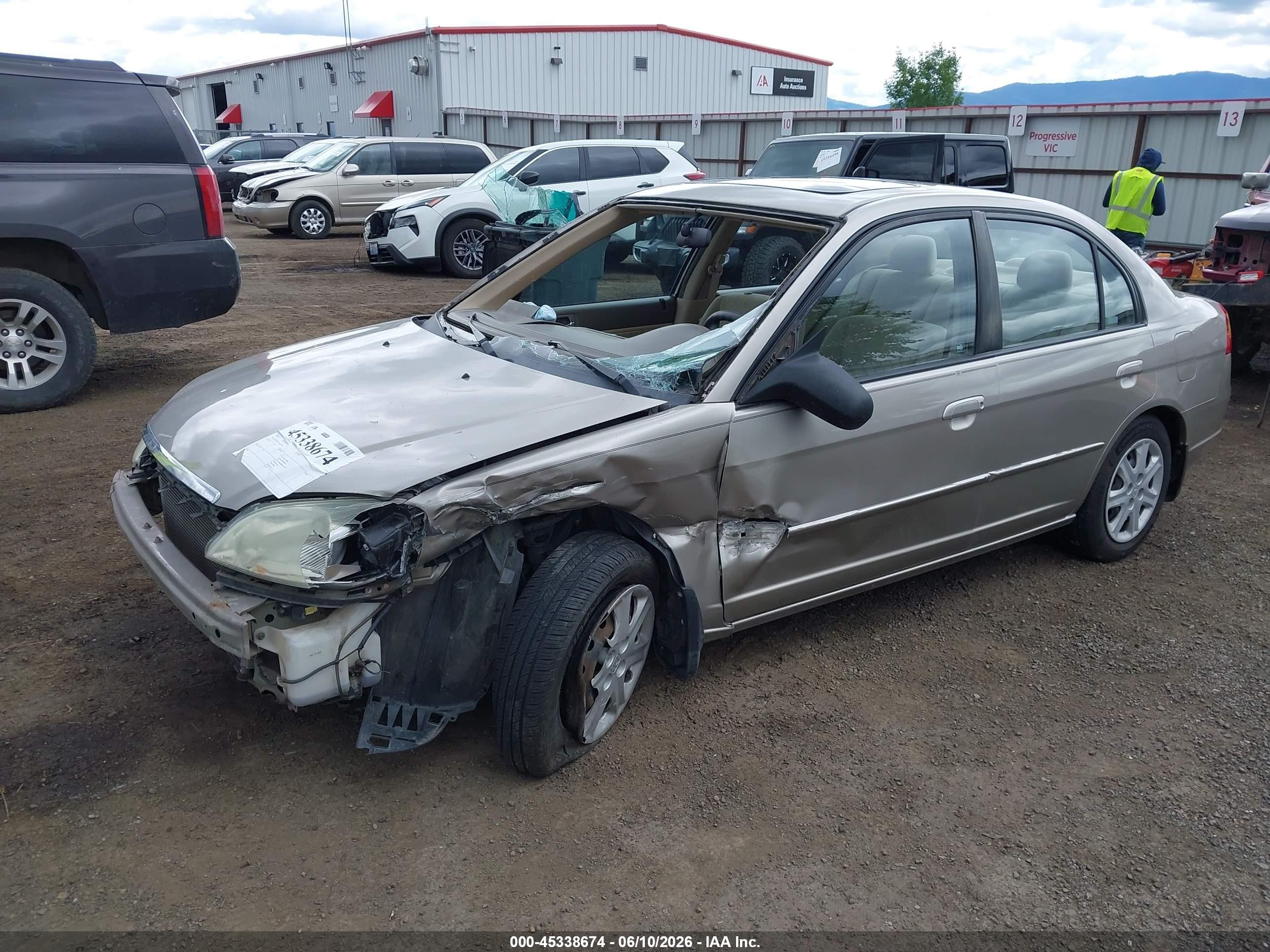 2003 Honda Civic Ex Brown vin: 2HGES26753H578967