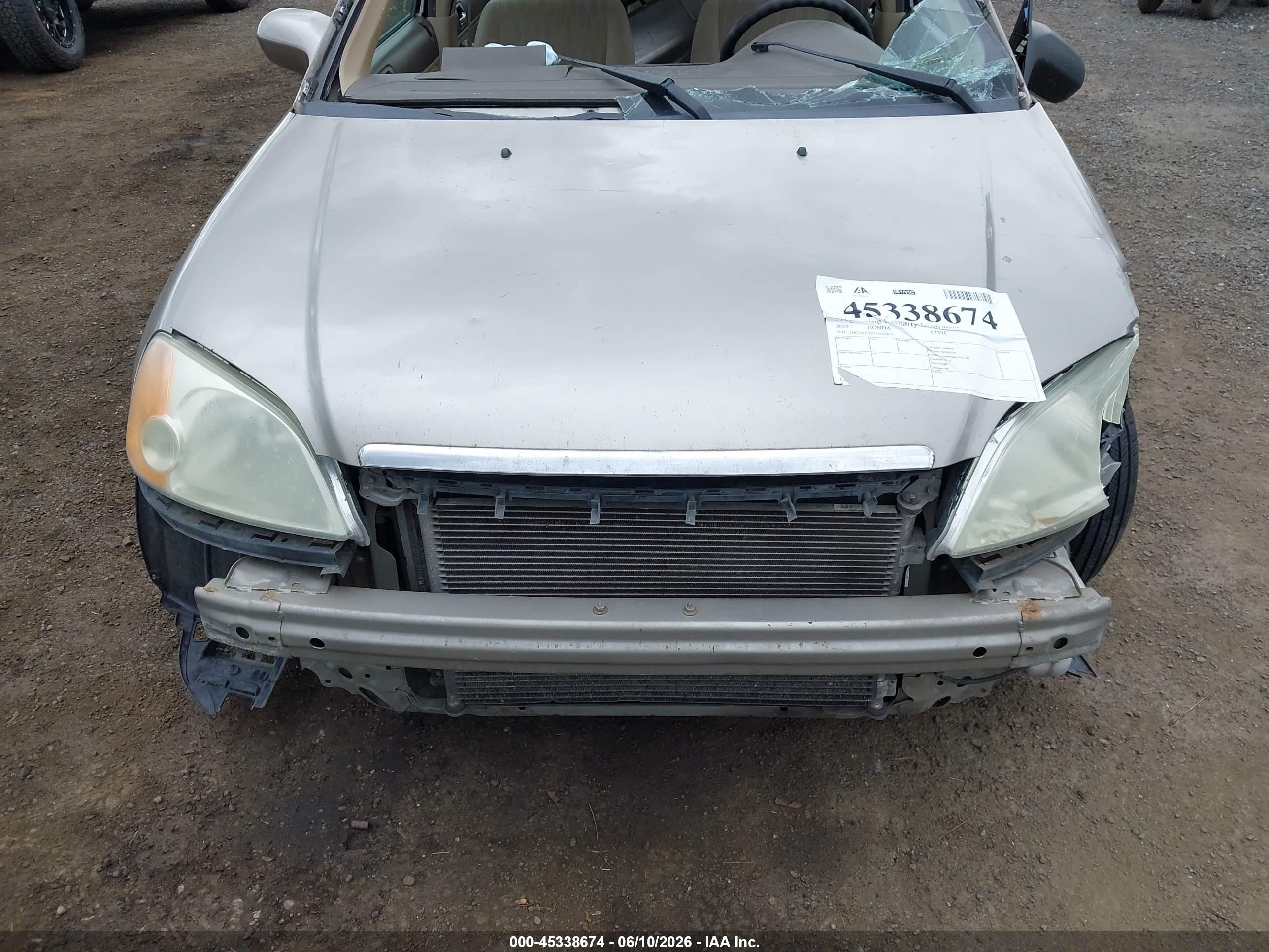 2003 Honda Civic Ex Brown vin: 2HGES26753H578967