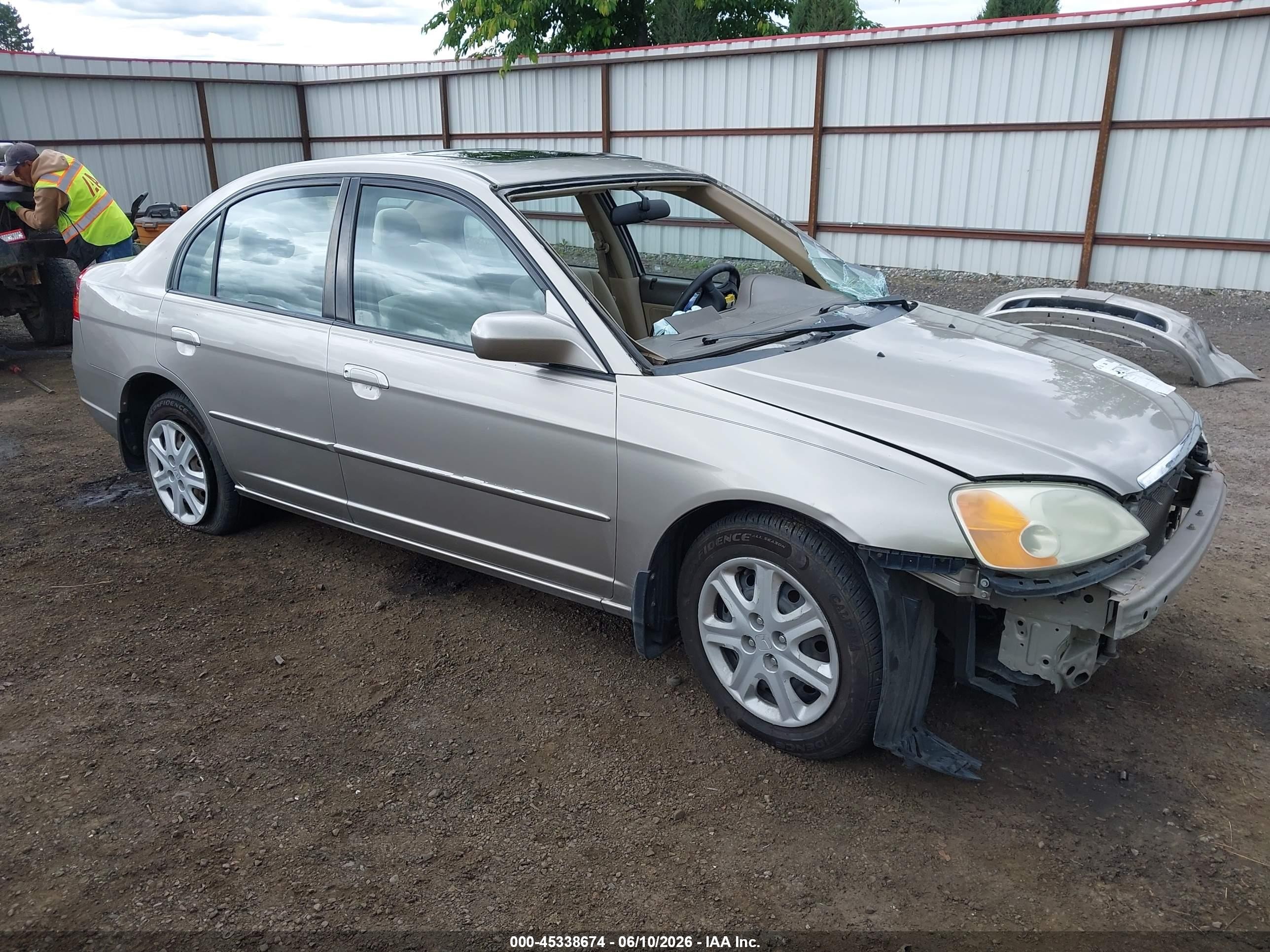 2003 Honda Civic Ex Brown vin: 2HGES26753H578967