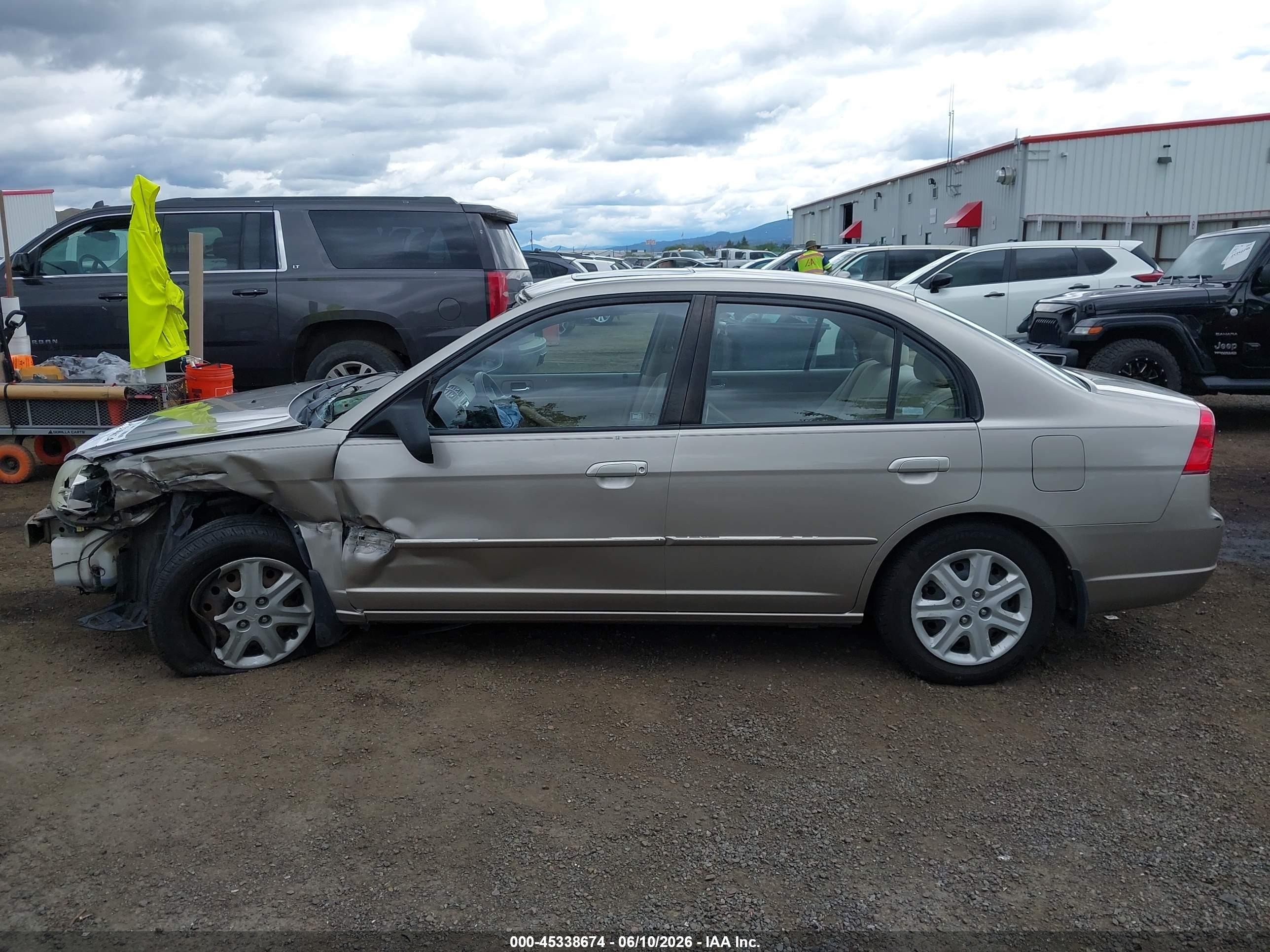 2003 Honda Civic Ex Brown vin: 2HGES26753H578967