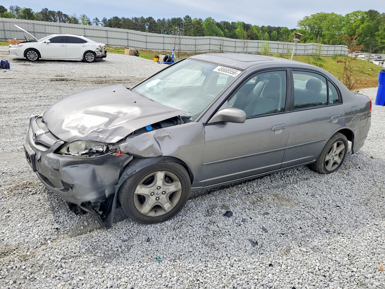 2004 Honda Civic Ex Gray vin: 2HGES26754H527308