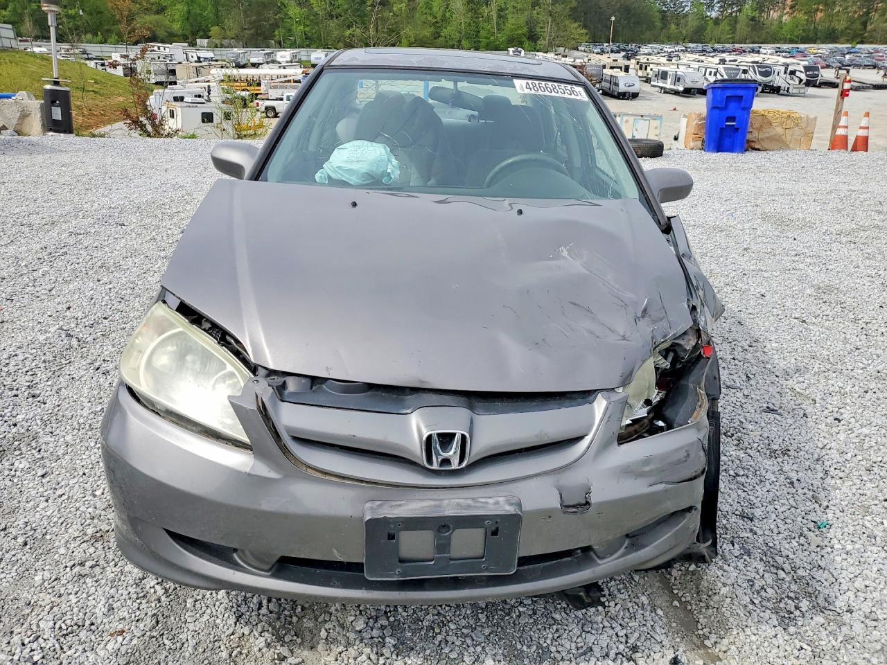 2004 Honda Civic Ex Gray vin: 2HGES26754H527308