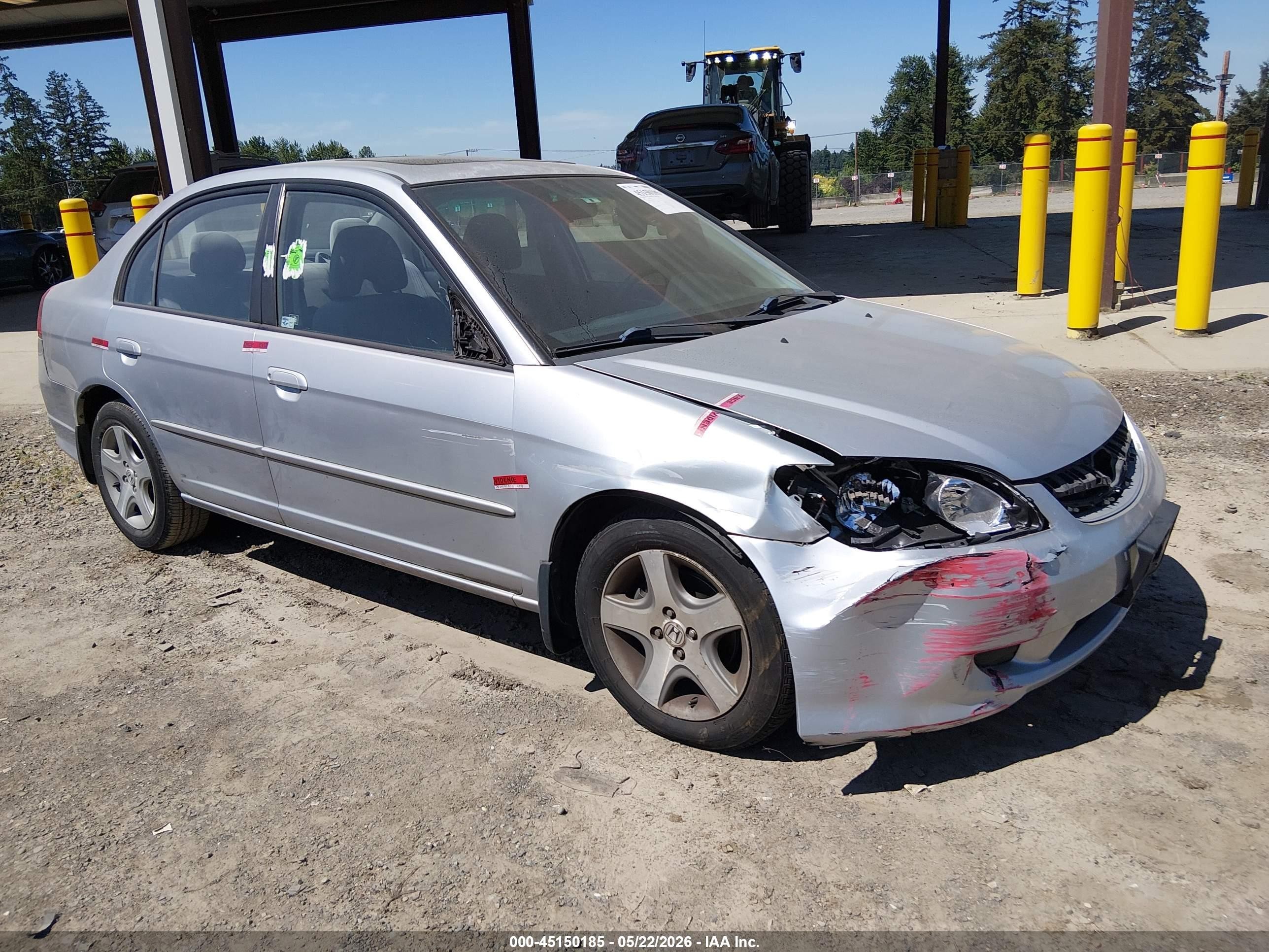 2004 Honda Civic Ex Silver vin: 2HGES26754H578226