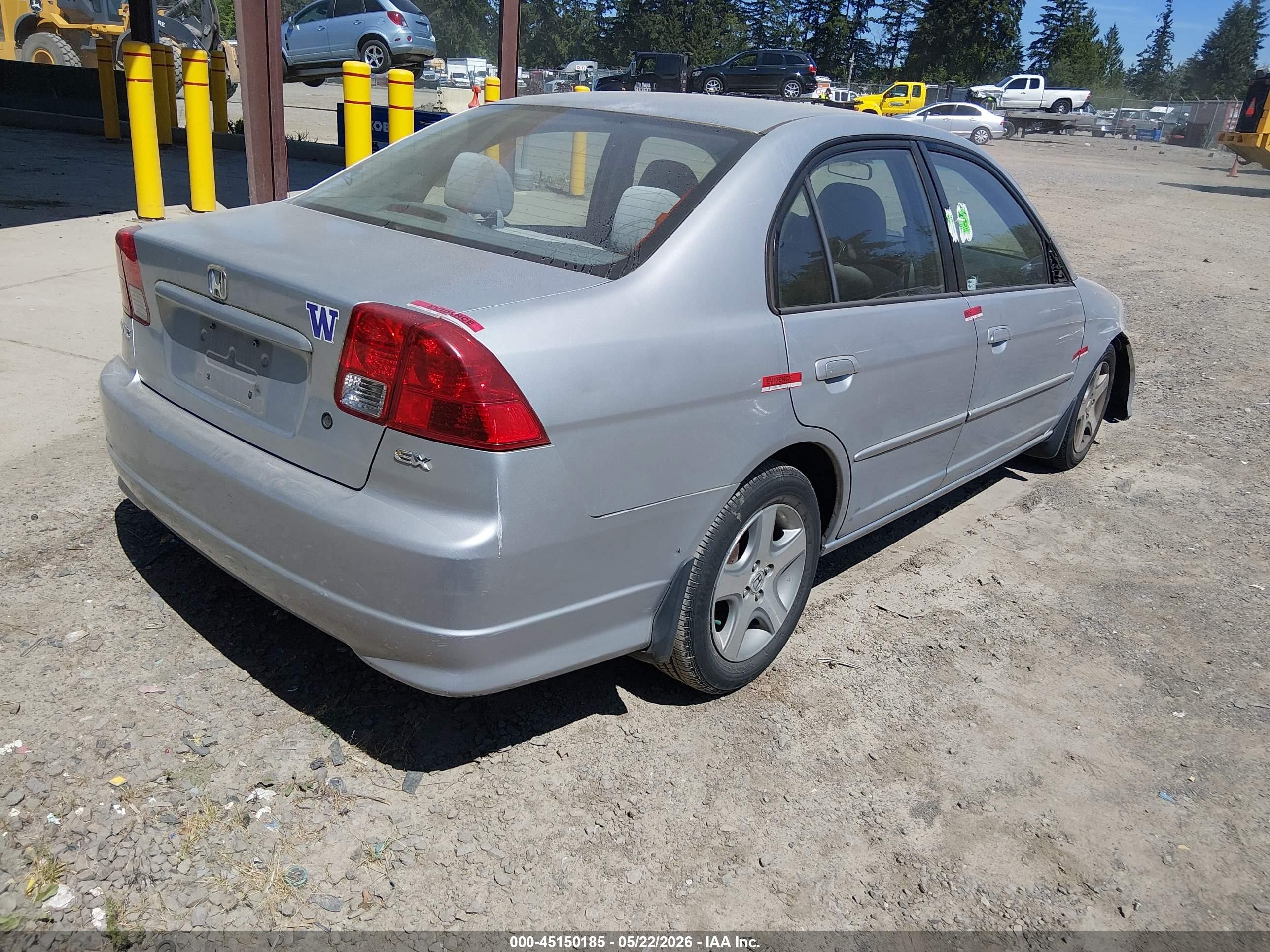 2004 Honda Civic Ex Серебряный vin: 2HGES26754H578226