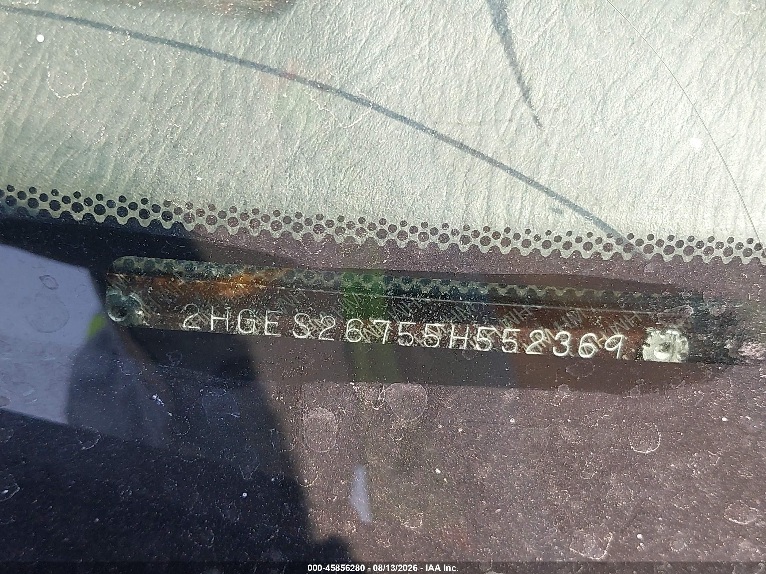 2005 Honda Civic Ex Серебряный vin: 2HGES26755H552369