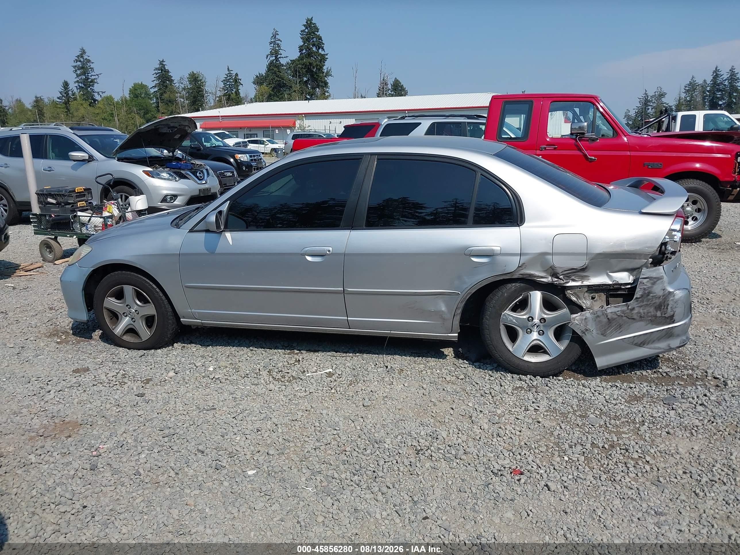 2005 Honda Civic Ex Серебряный vin: 2HGES26755H552369