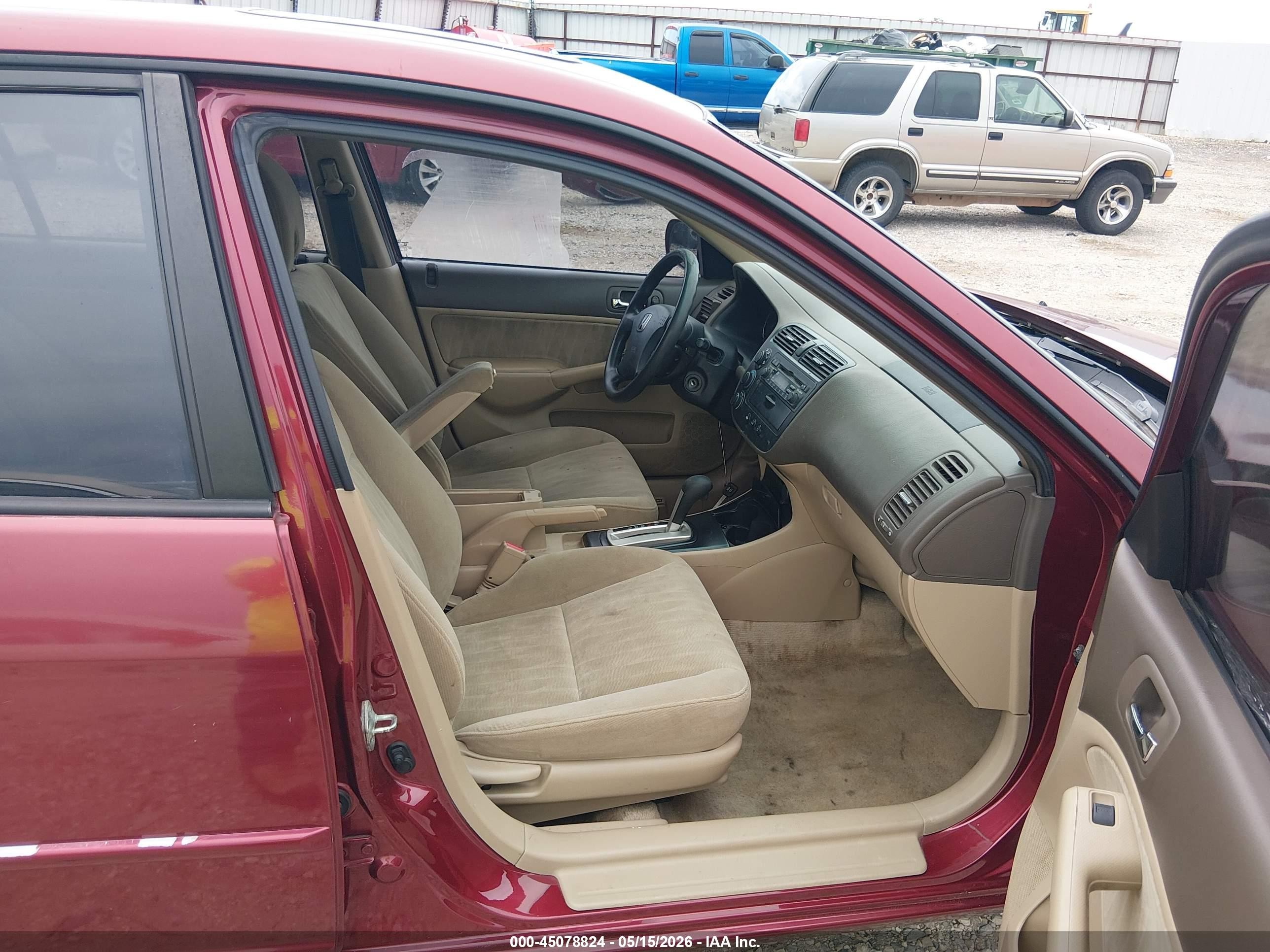 2005 Honda Civic Ex Red vin: 2HGES26755H553652