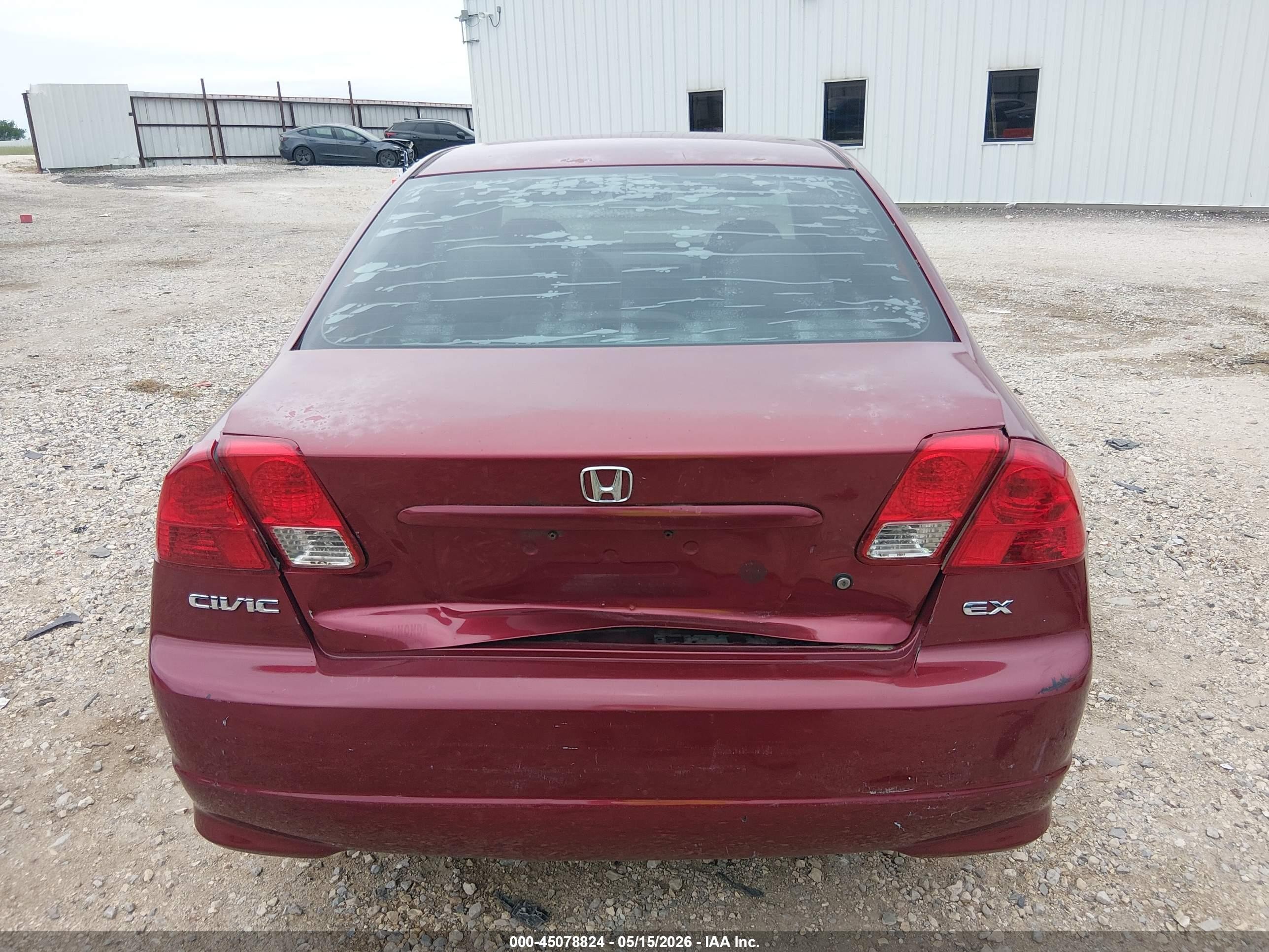 2005 Honda Civic Ex Red vin: 2HGES26755H553652