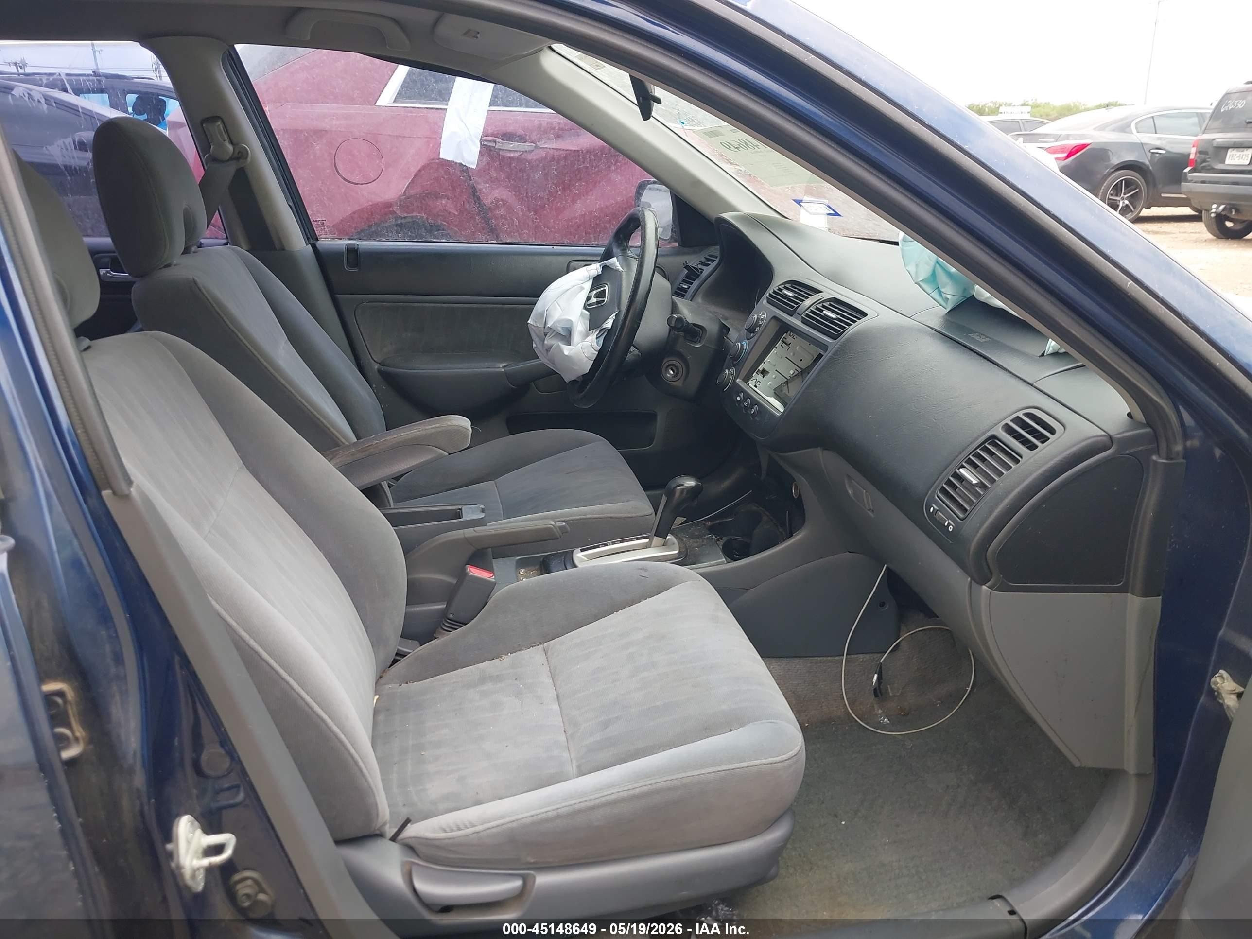 2005 Honda Civic Ex Синий vin: 2HGES26755H609024