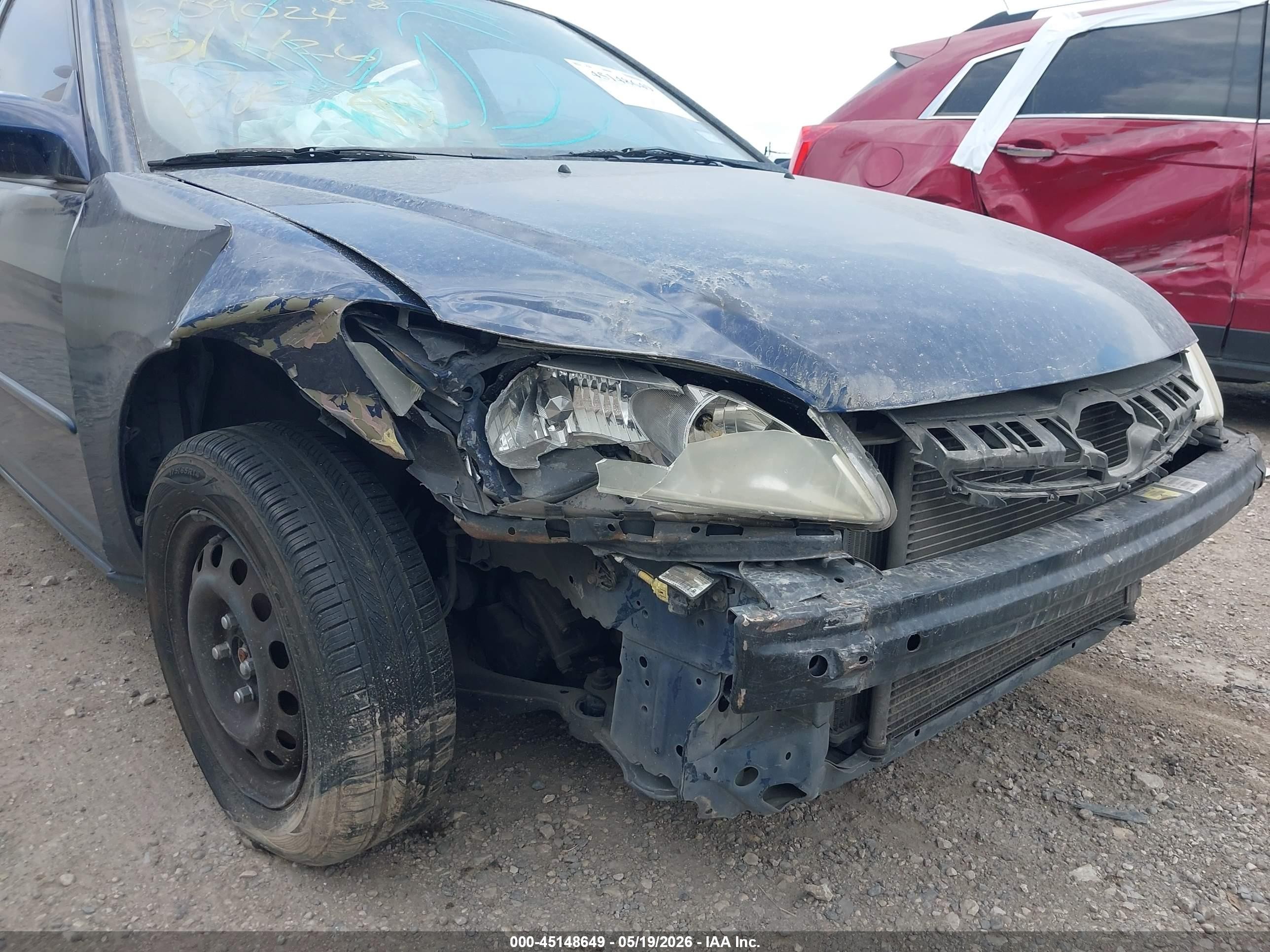 2005 Honda Civic Ex Синий vin: 2HGES26755H609024