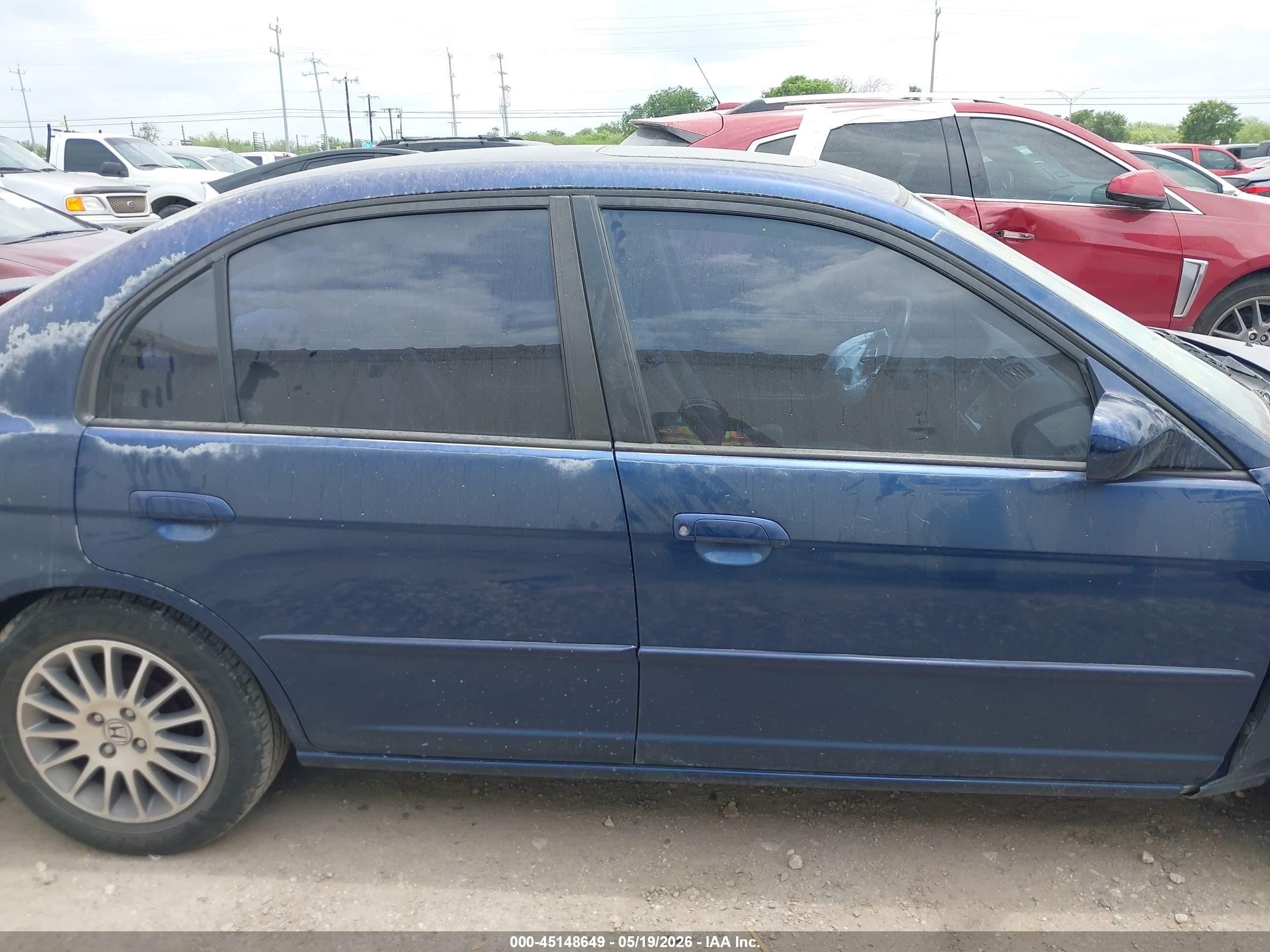 2005 Honda Civic Ex Синий vin: 2HGES26755H609024