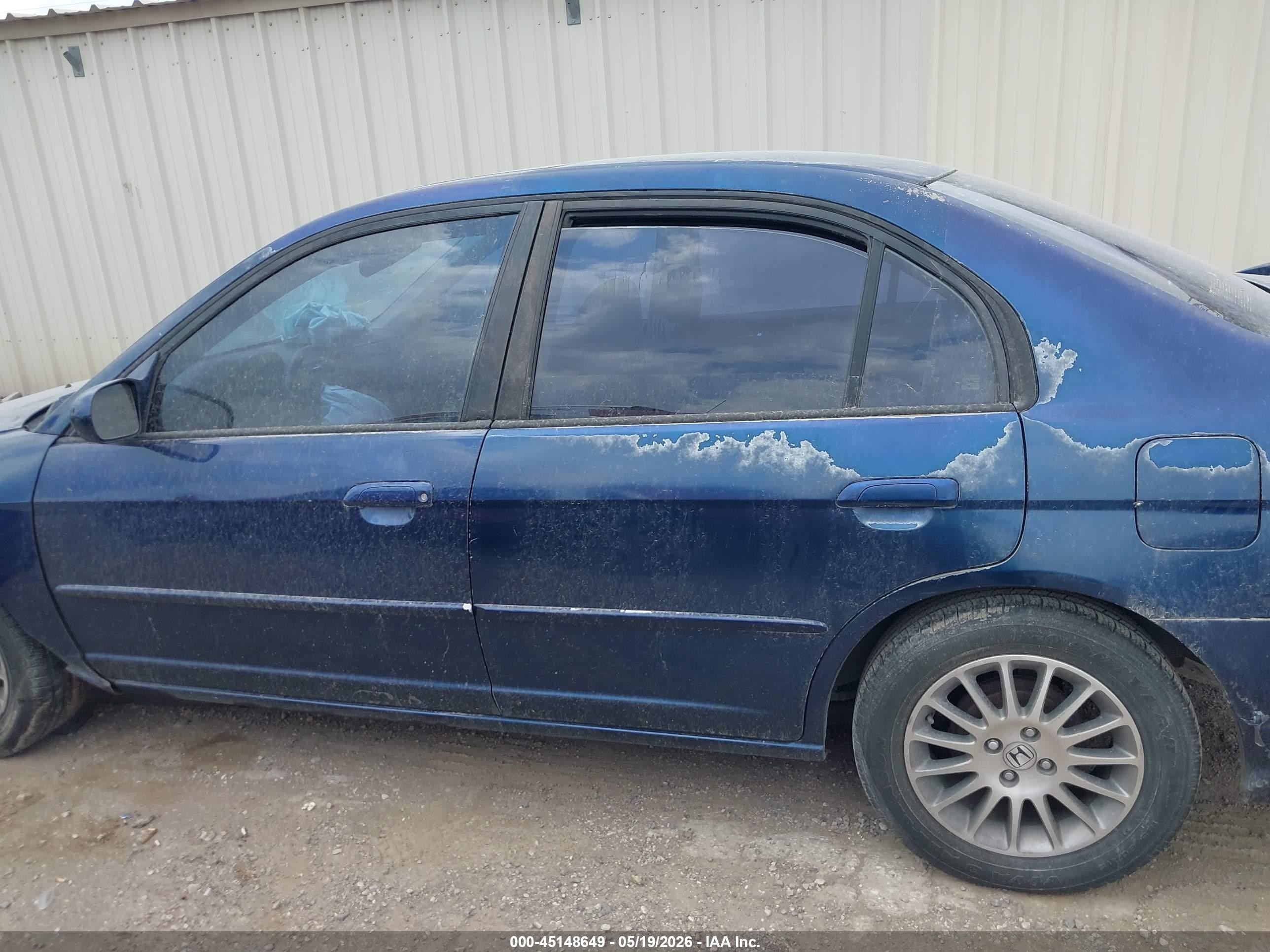 2005 Honda Civic Ex Синий vin: 2HGES26755H609024