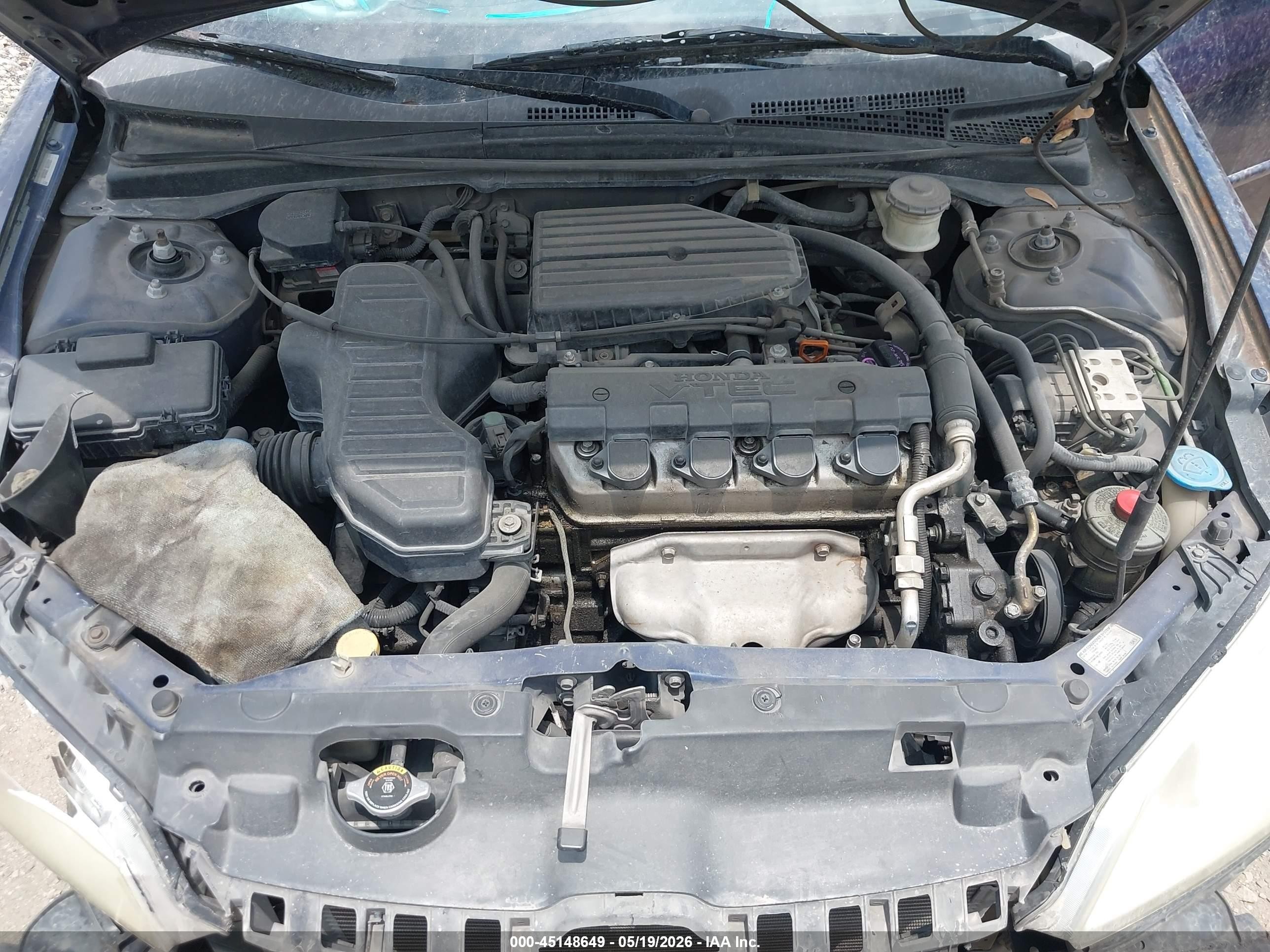 2005 Honda Civic Ex Синий vin: 2HGES26755H609024