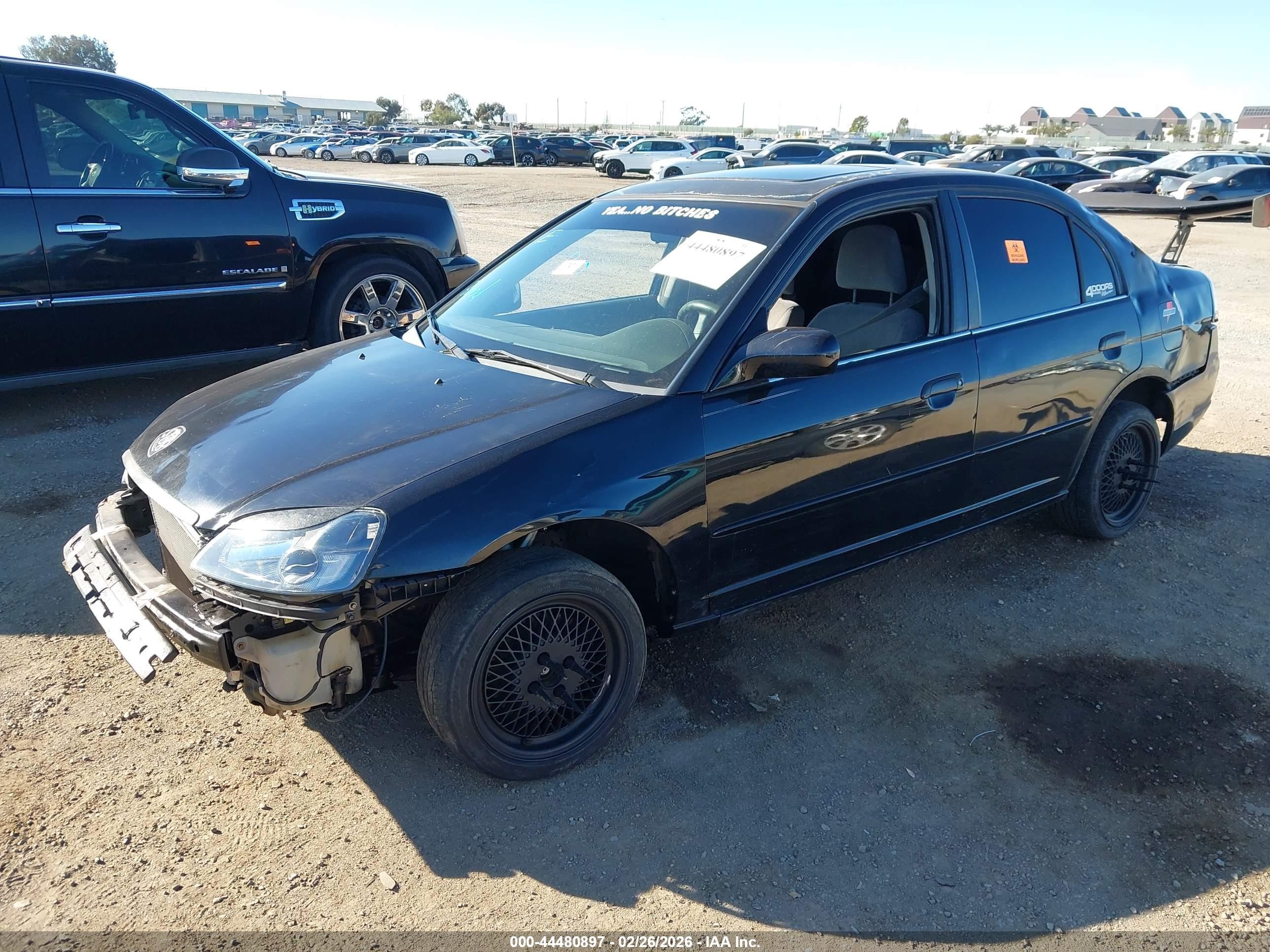 2002 Honda Civic Ex Black vin: 2HGES26762H570133
