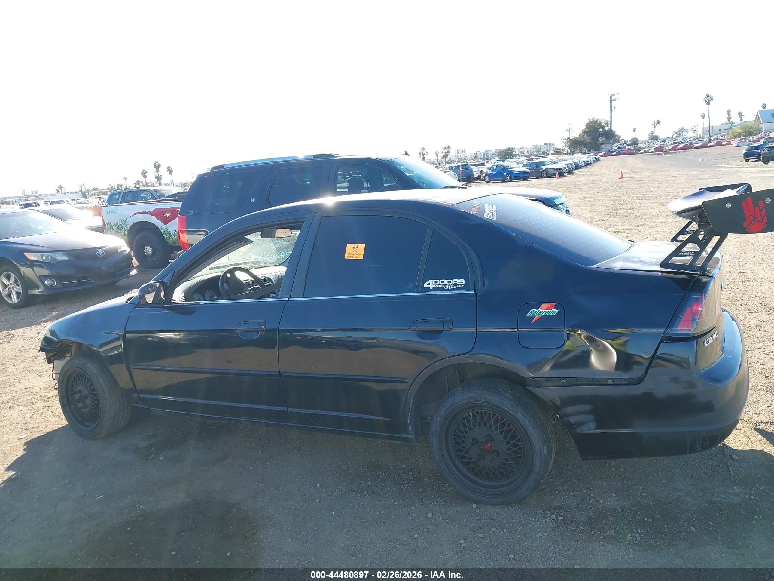2002 Honda Civic Ex Black vin: 2HGES26762H570133