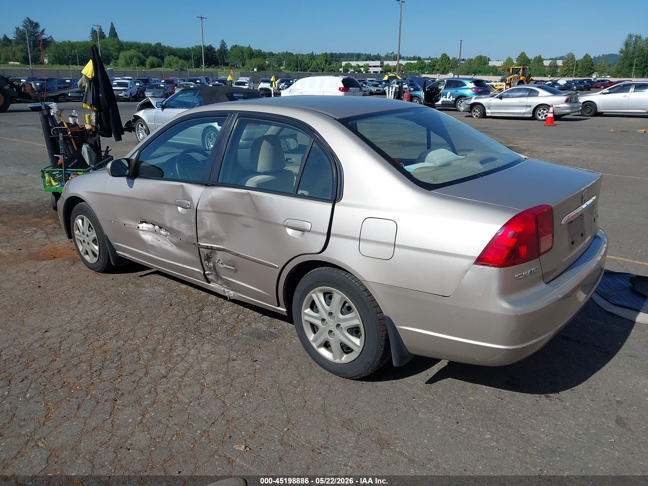 2002 Honda Civic Ex Gold vin: 2HGES26762H582184