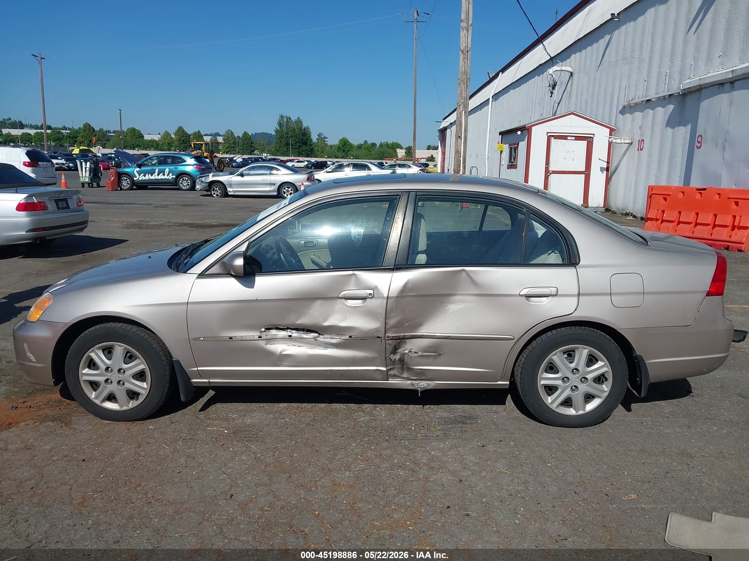 2002 Honda Civic Ex Gold vin: 2HGES26762H582184